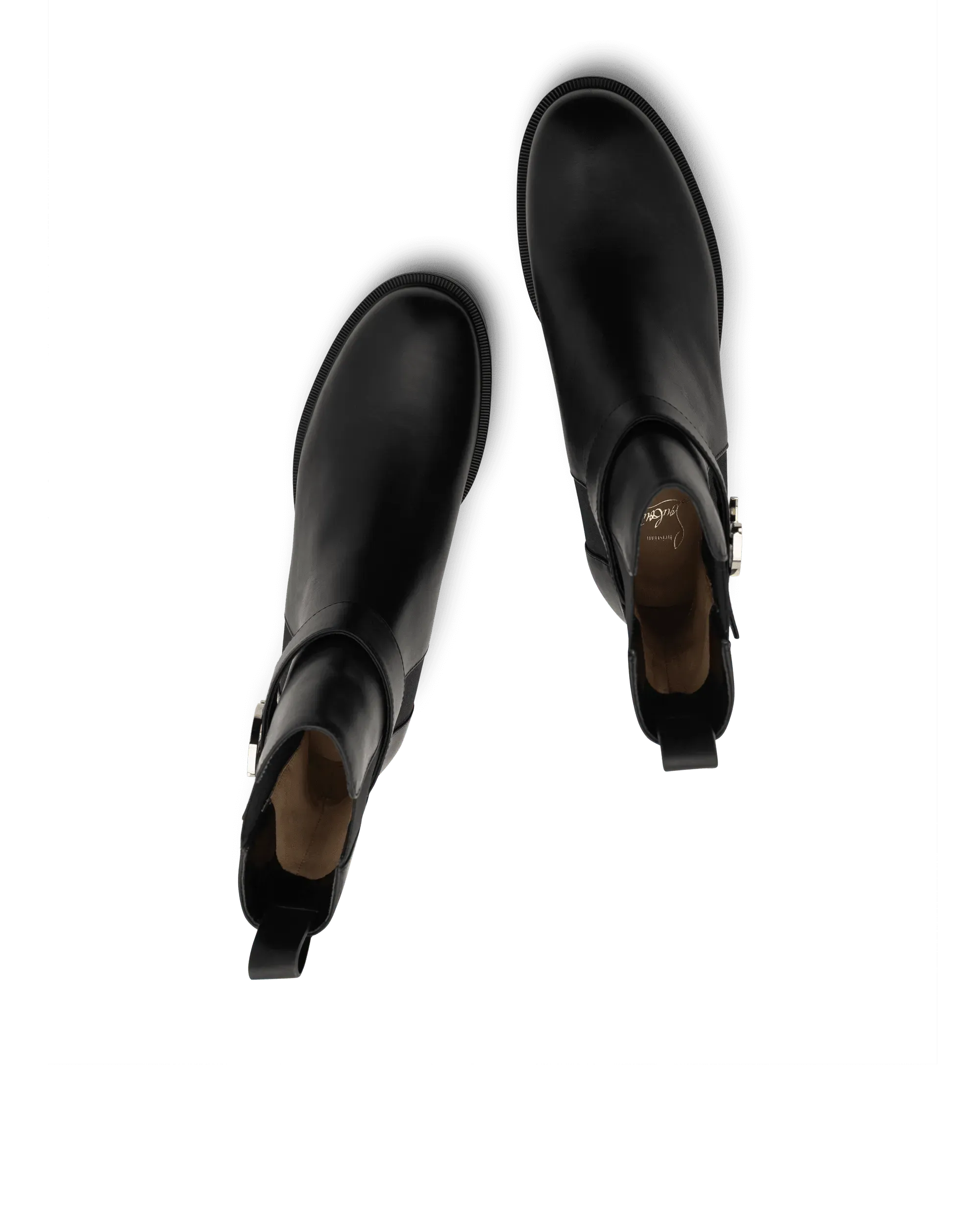 Chelsea Booty Lug Leather Boots - DIHSAN