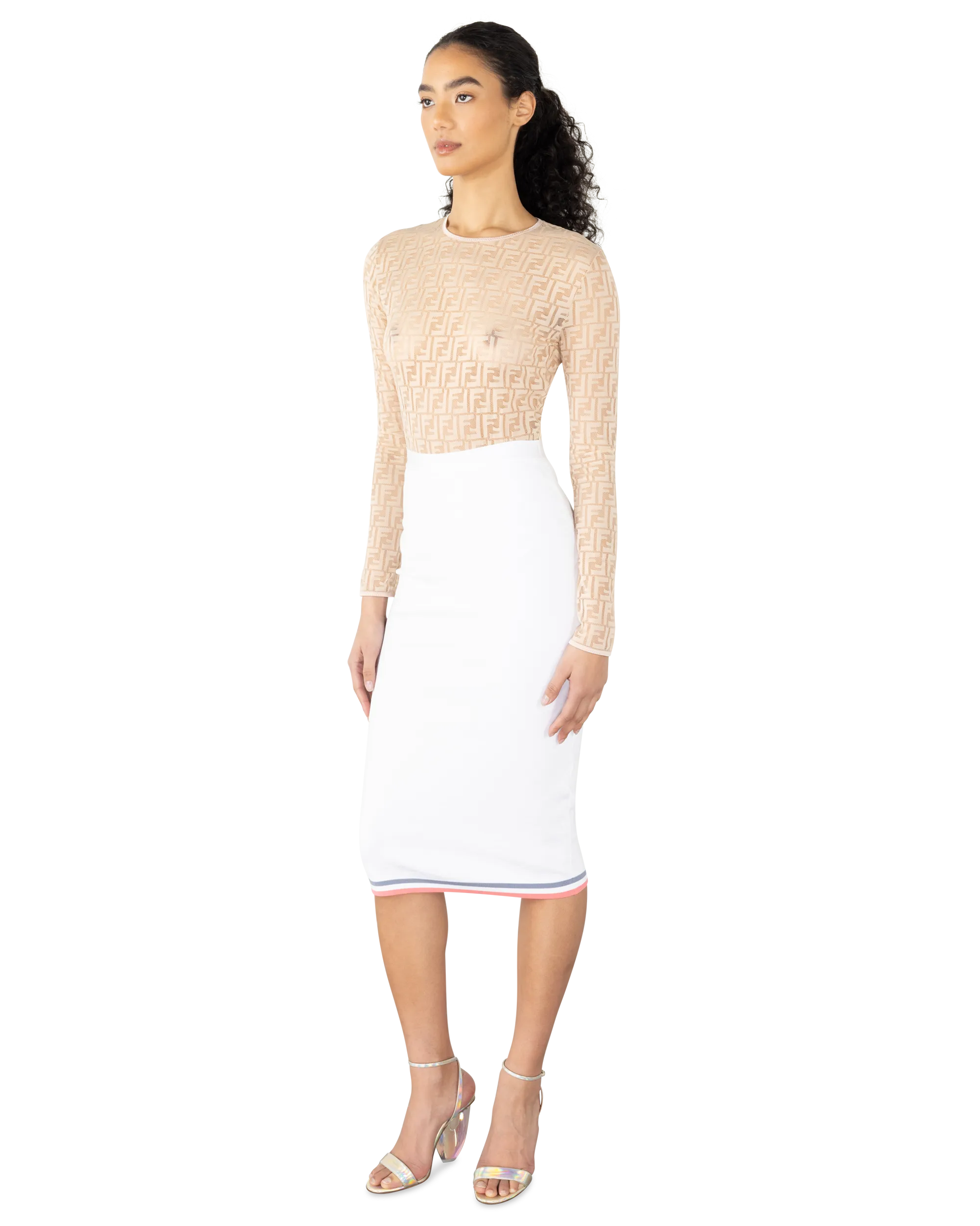 Mirror Midi Pencil Skirt