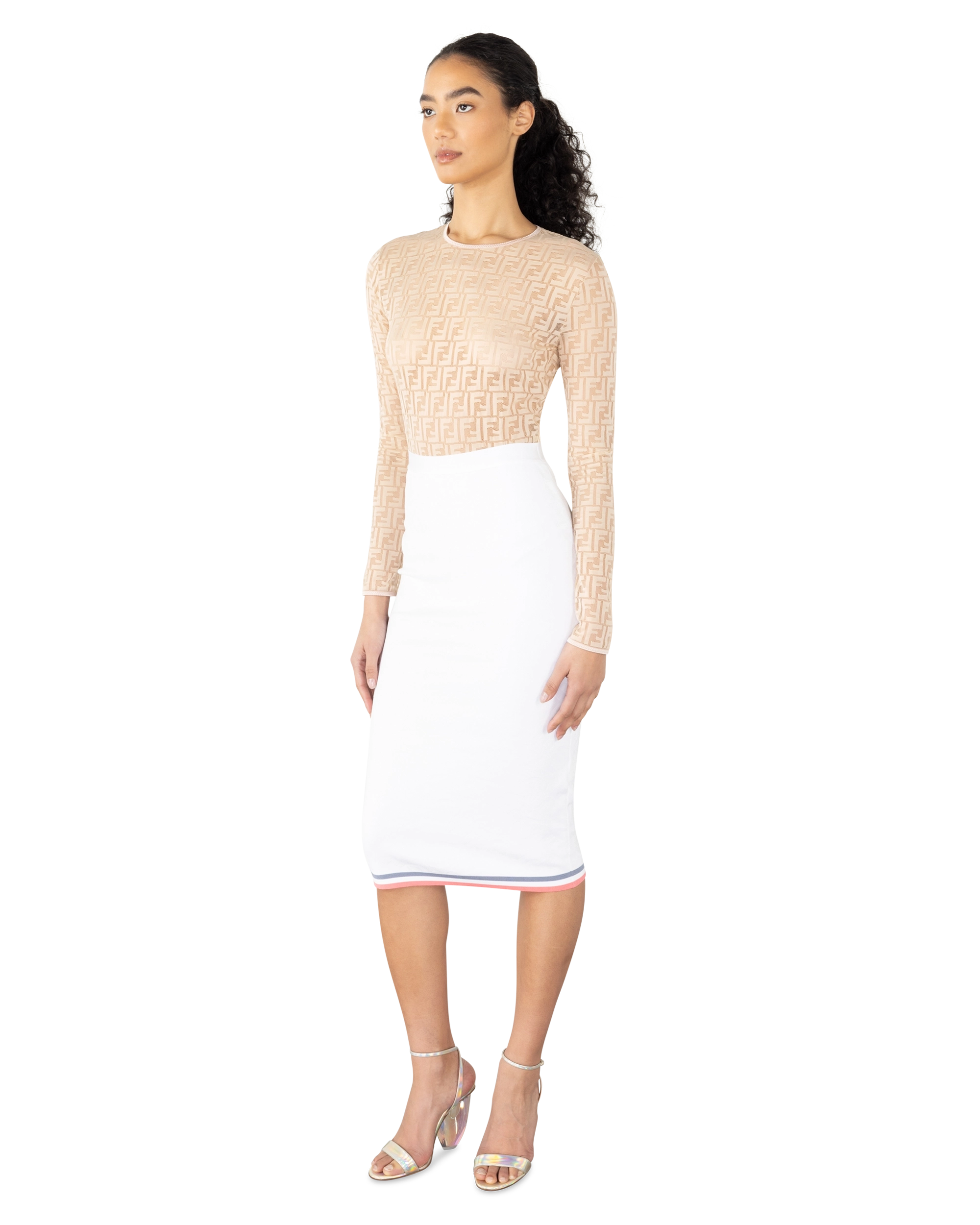 Mirror Midi Pencil Skirt