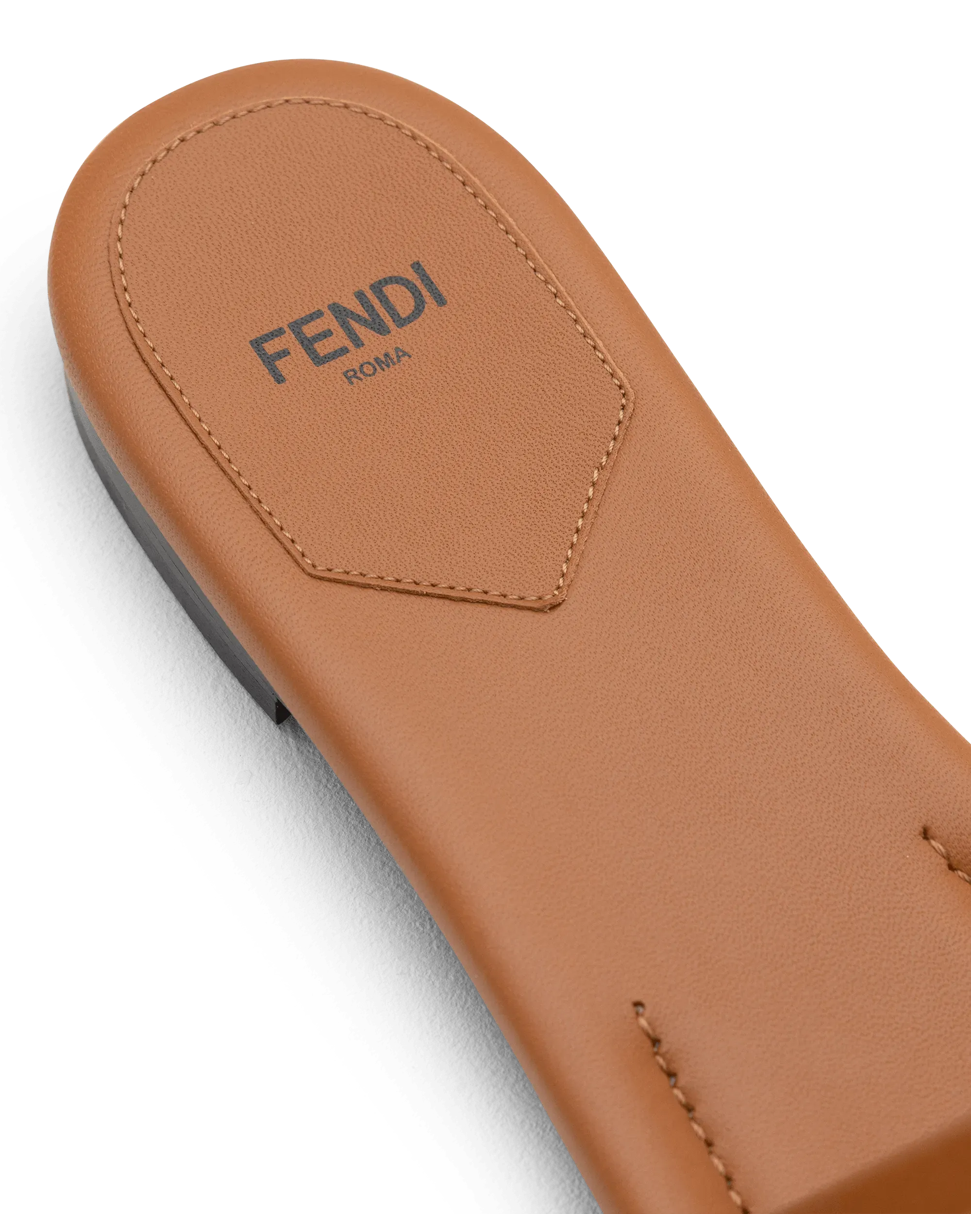 FF Baguette Leather Slides - DIHSAN