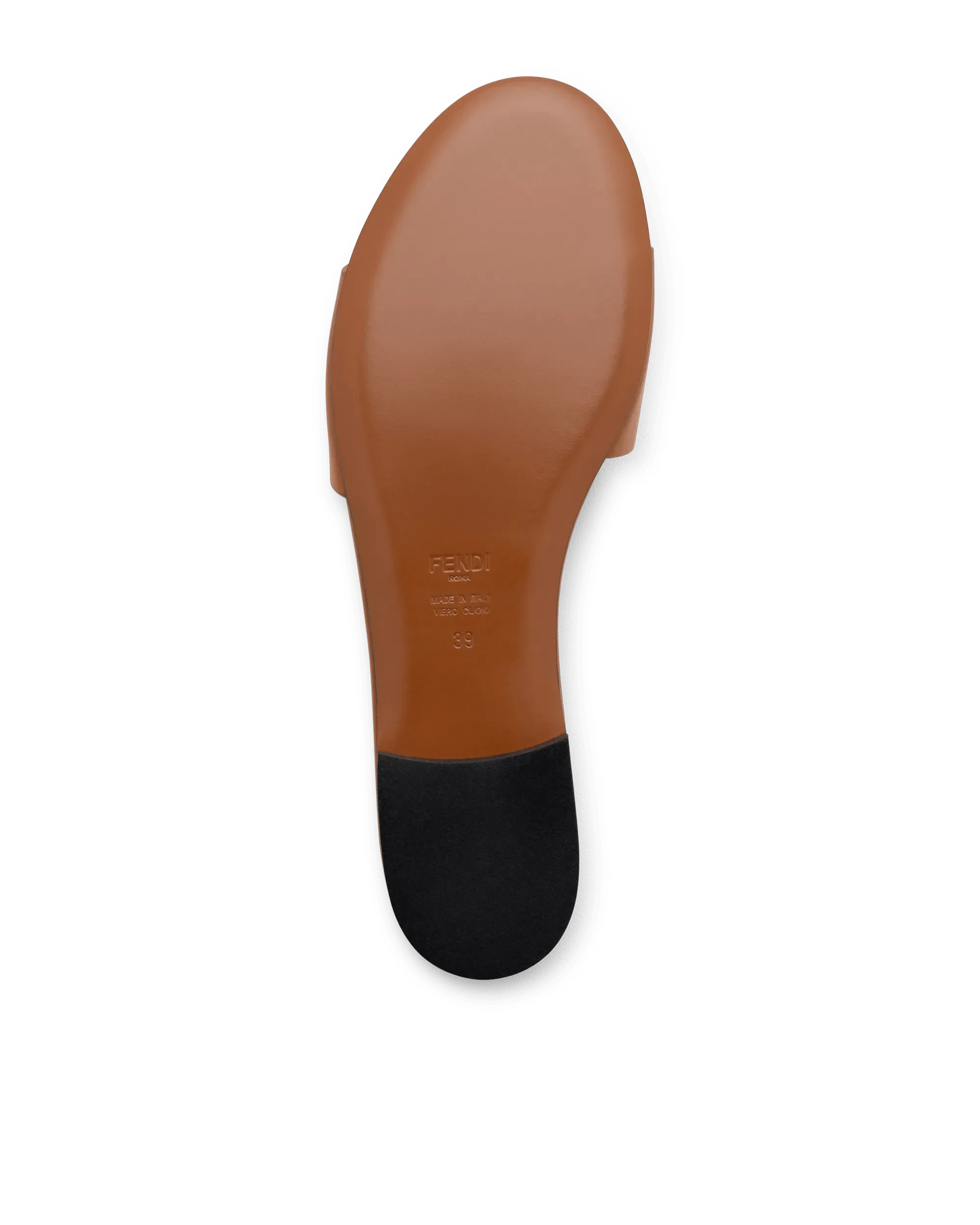 FF Baguette Leather Slides - DIHSAN