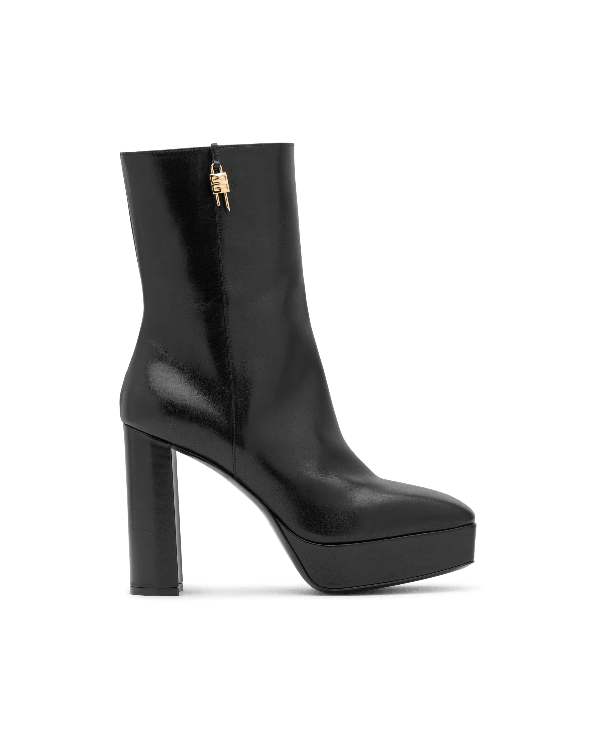 G-Lock Platform Leather Ankle Boots - DIHSAN
