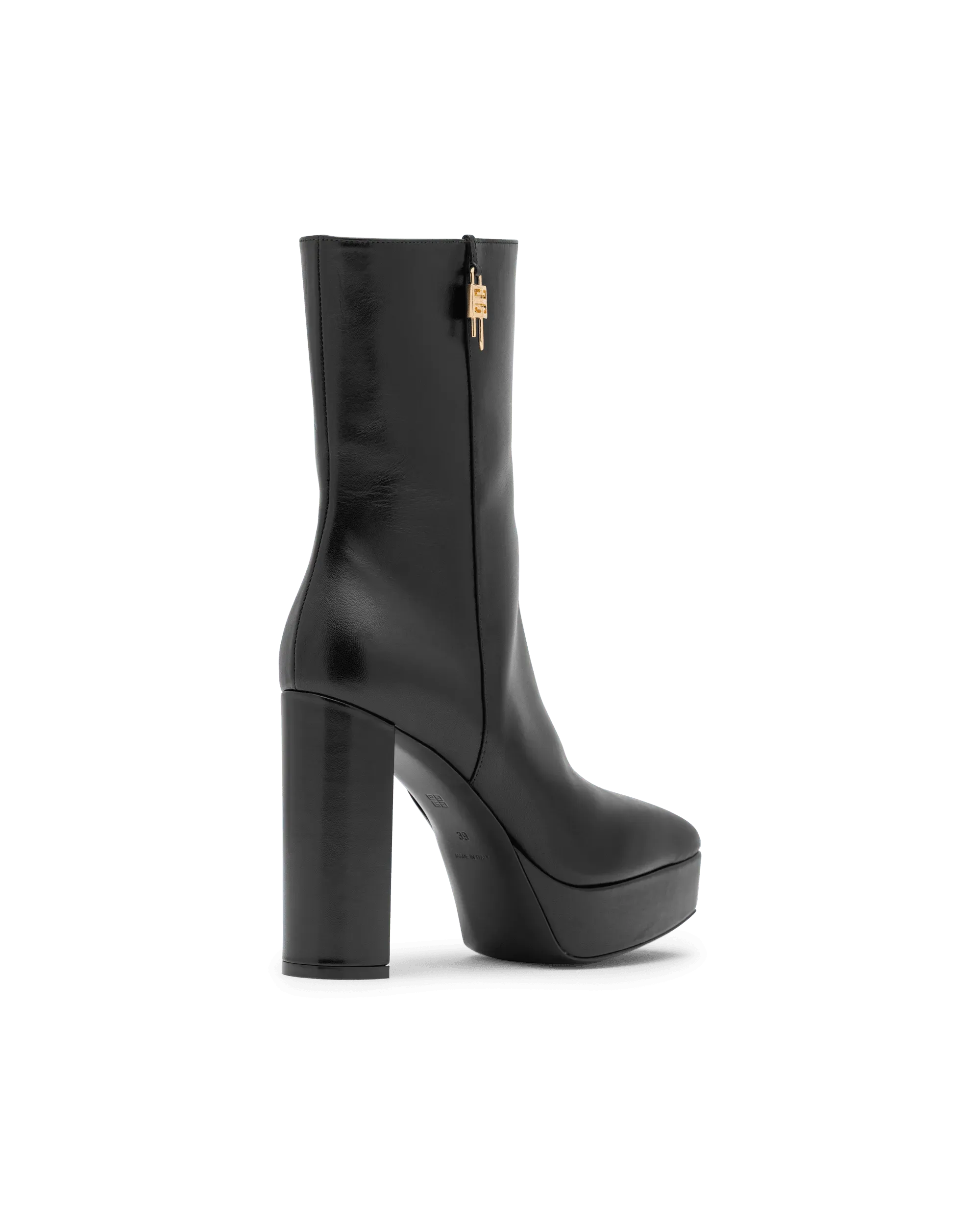 G-Lock Platform Leather Ankle Boots - DIHSAN