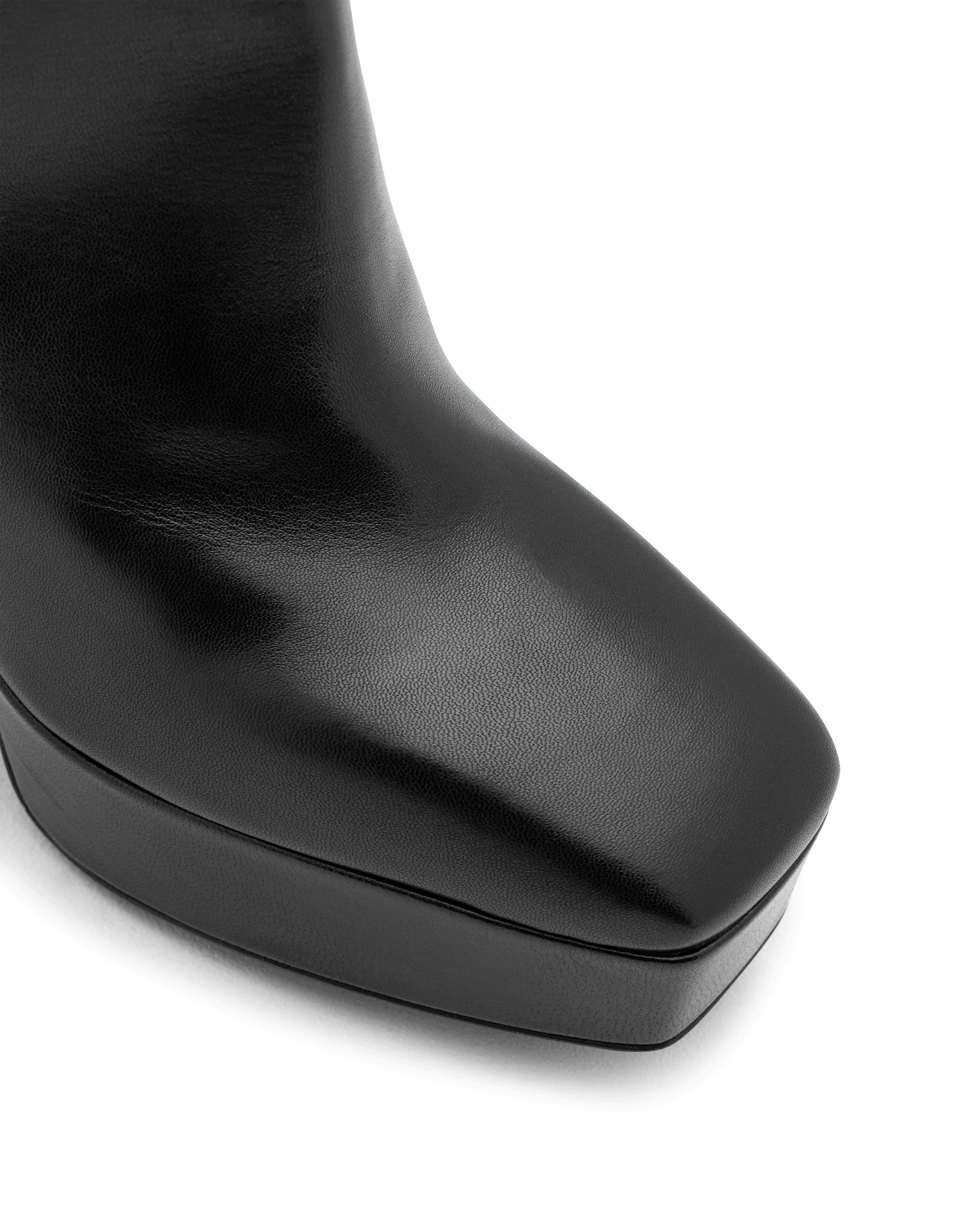G-Lock Platform Leather Ankle Boots - DIHSAN