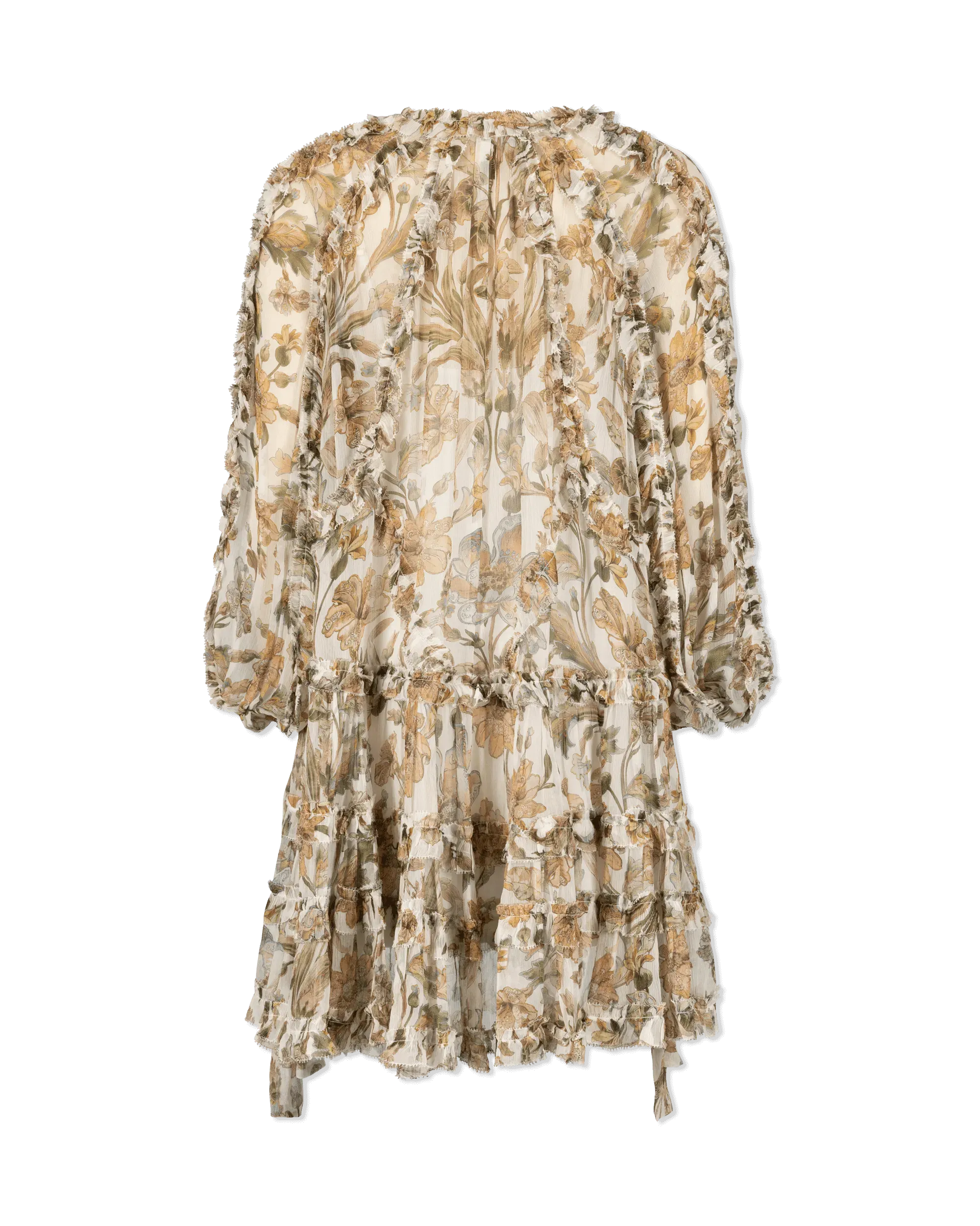 Chintz Billow Frill Mini Dress - DIHSAN