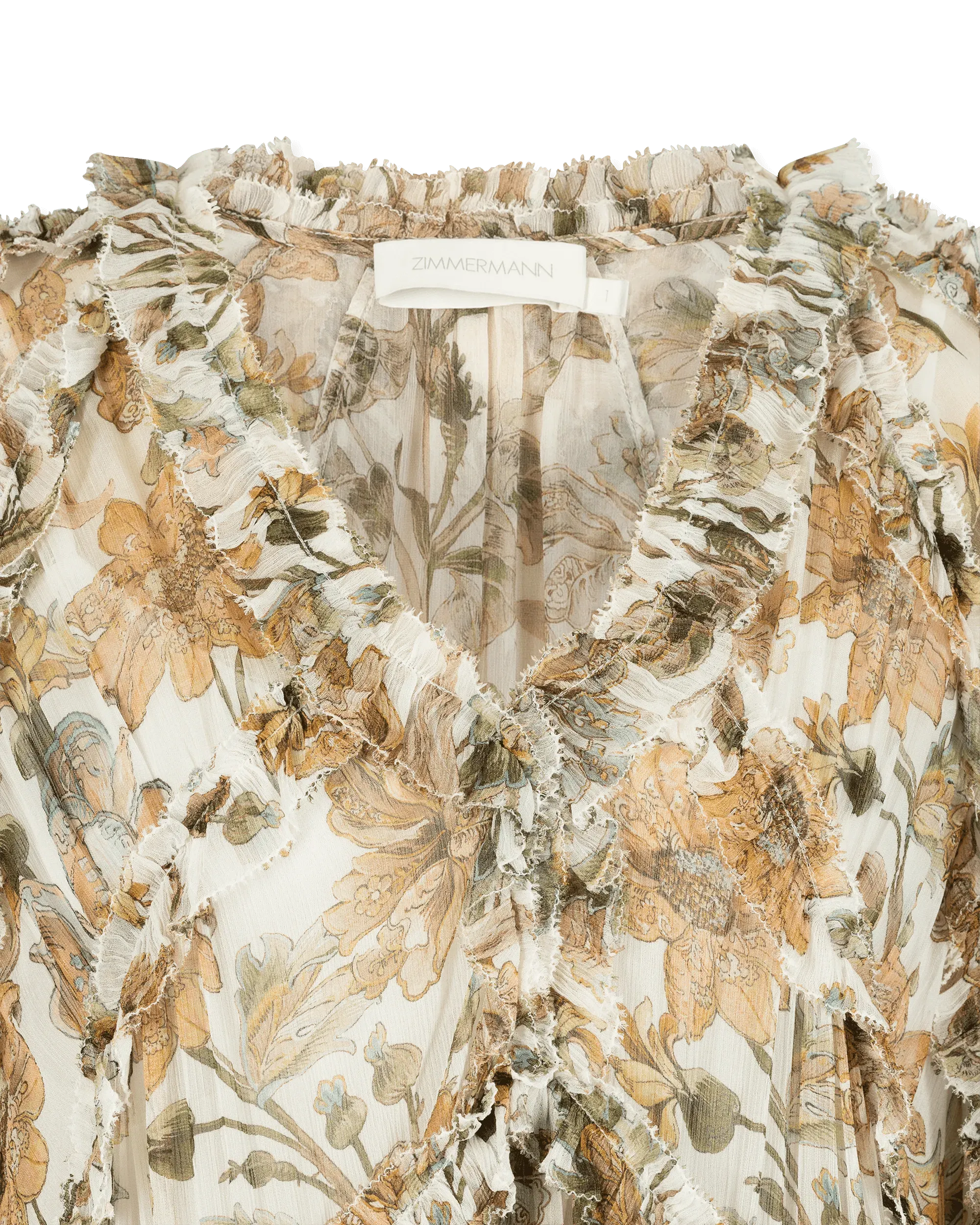 Chintz Billow Frill Mini Dress - DIHSAN