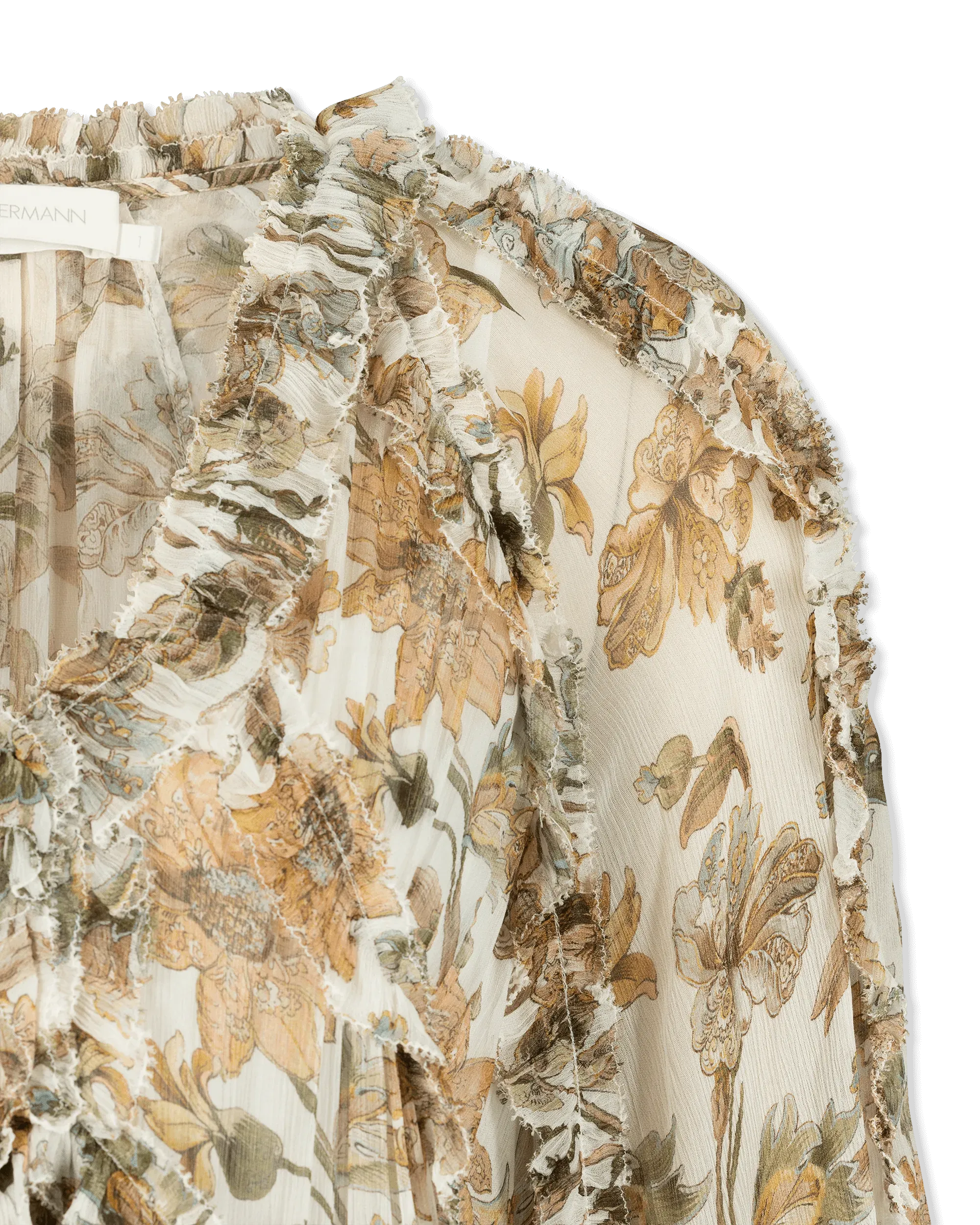 Chintz Billow Frill Mini Dress - DIHSAN