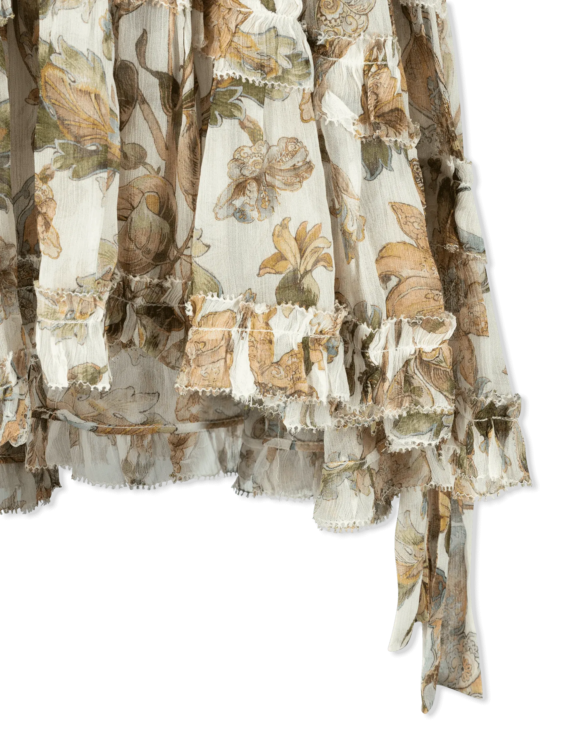 Chintz Billow Frill Mini Dress - DIHSAN