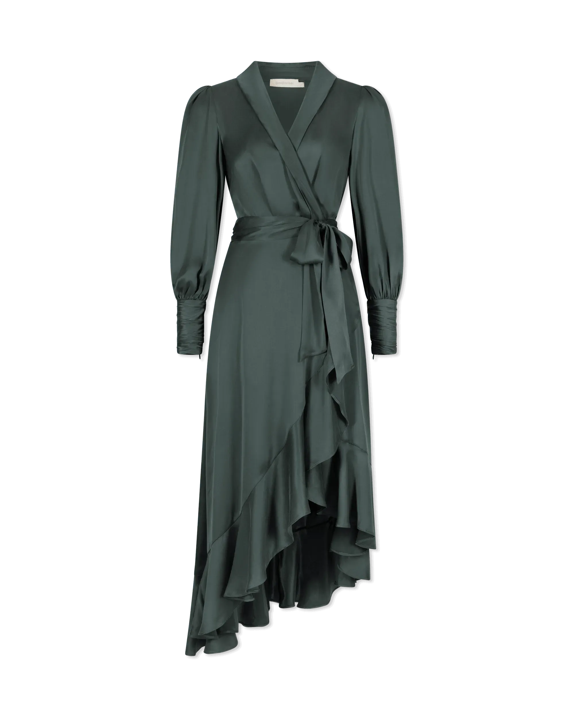 Silk Wrap Midi Dress - DIHSAN