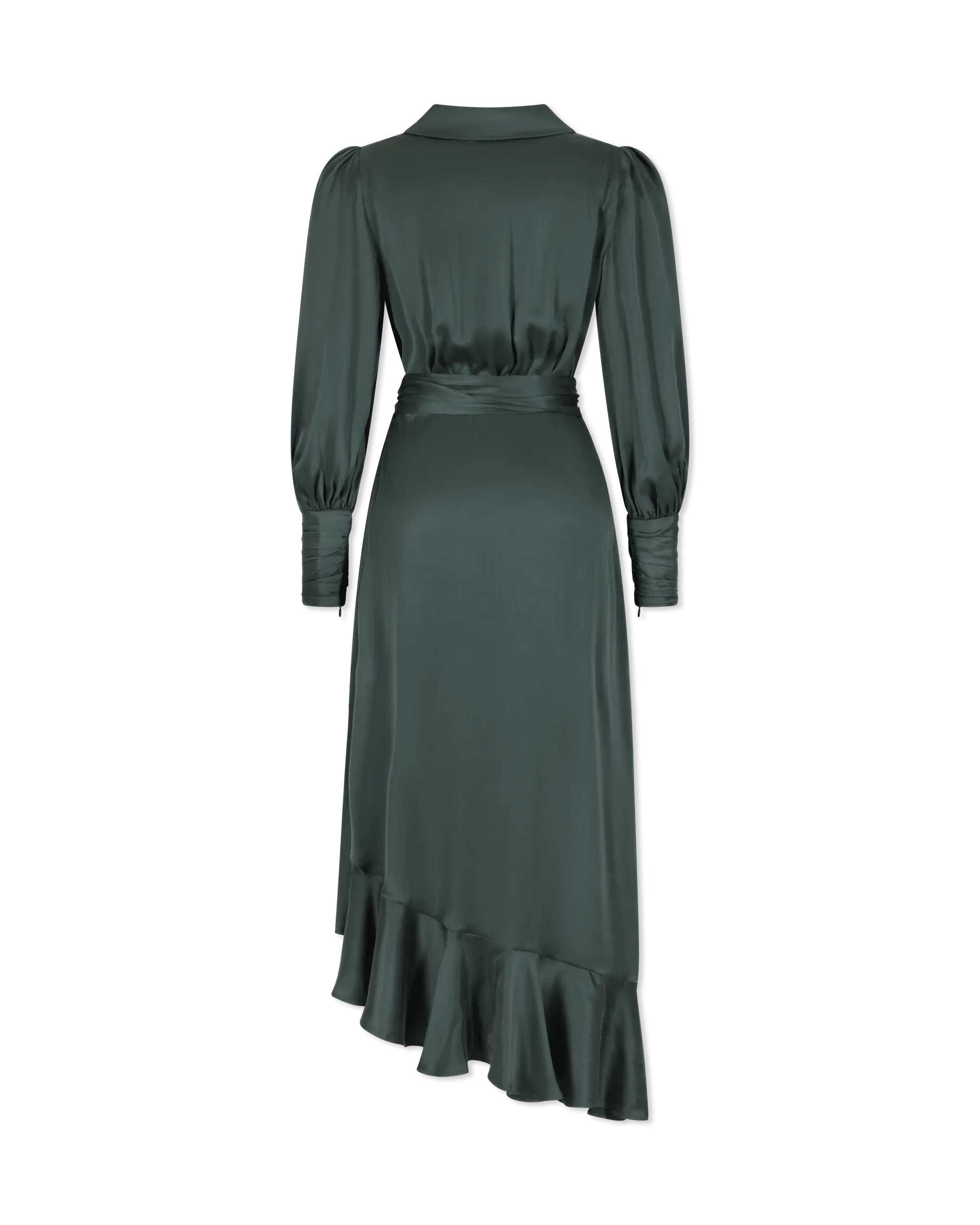 Silk Wrap Midi Dress - DIHSAN