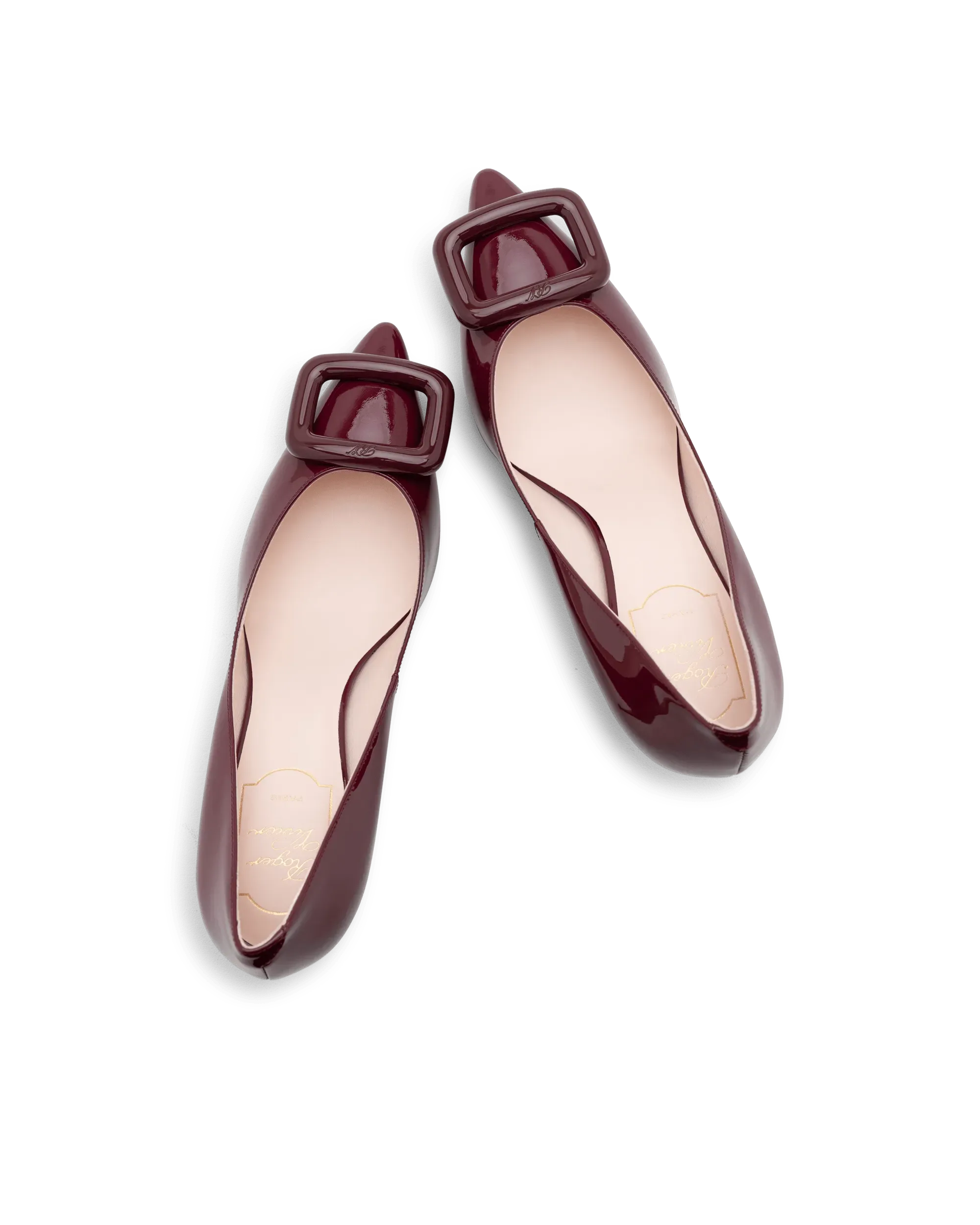 Viv' Choc Patent Leather Buckle Pumps - DIHSAN