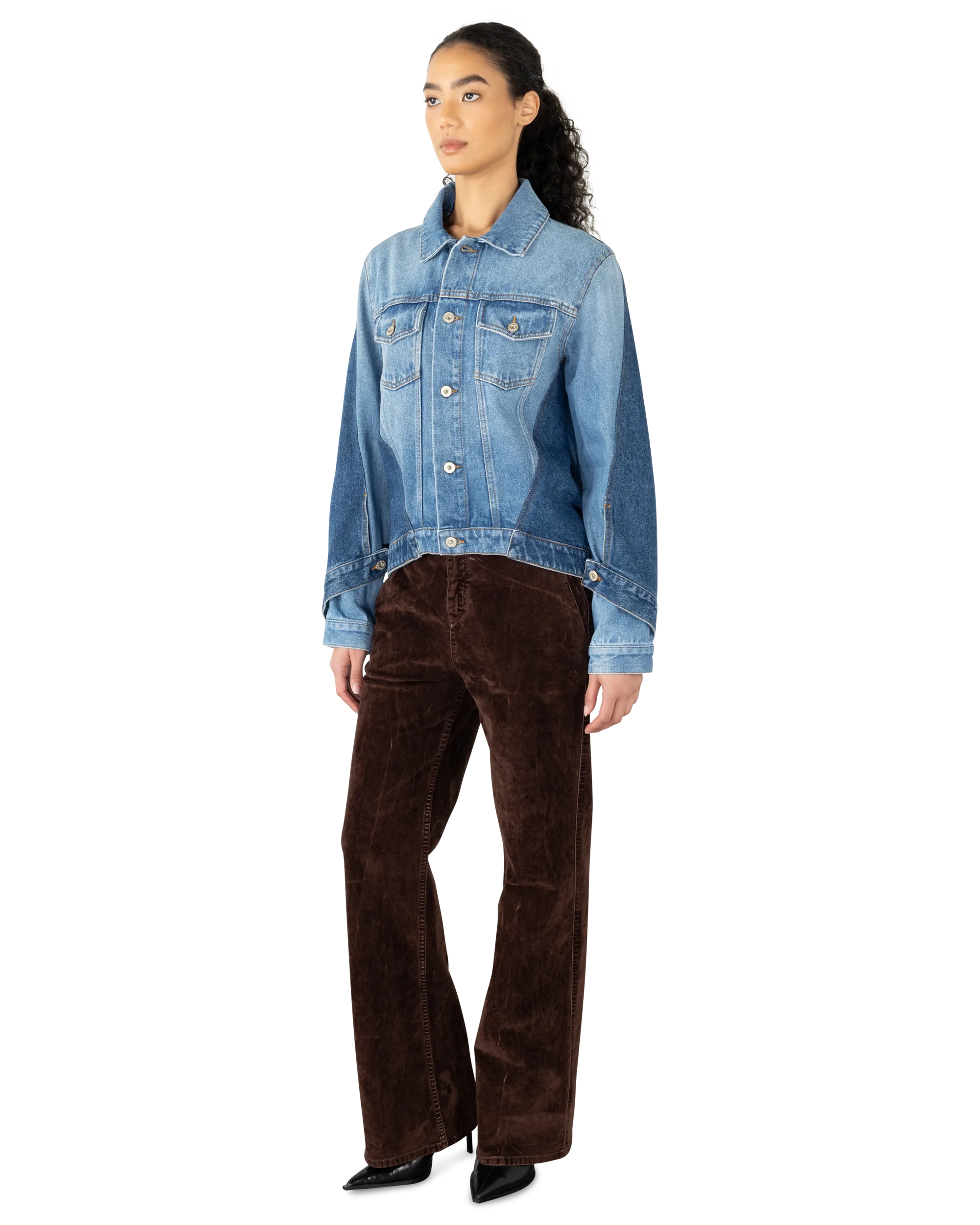 Cotton Trompe L'Oeil Denim Jacket