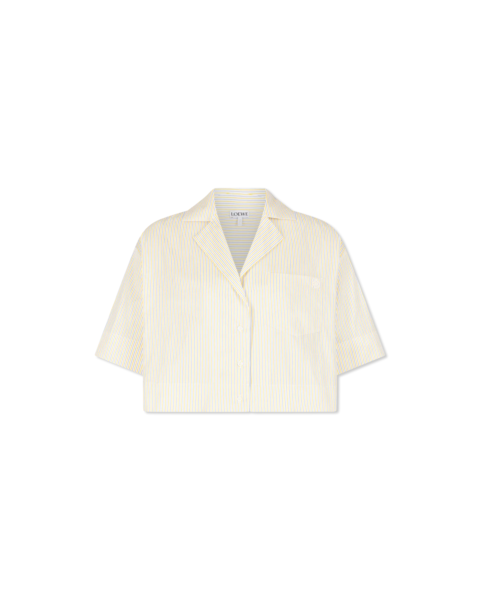 Striped Cropped Pyjama Shirt