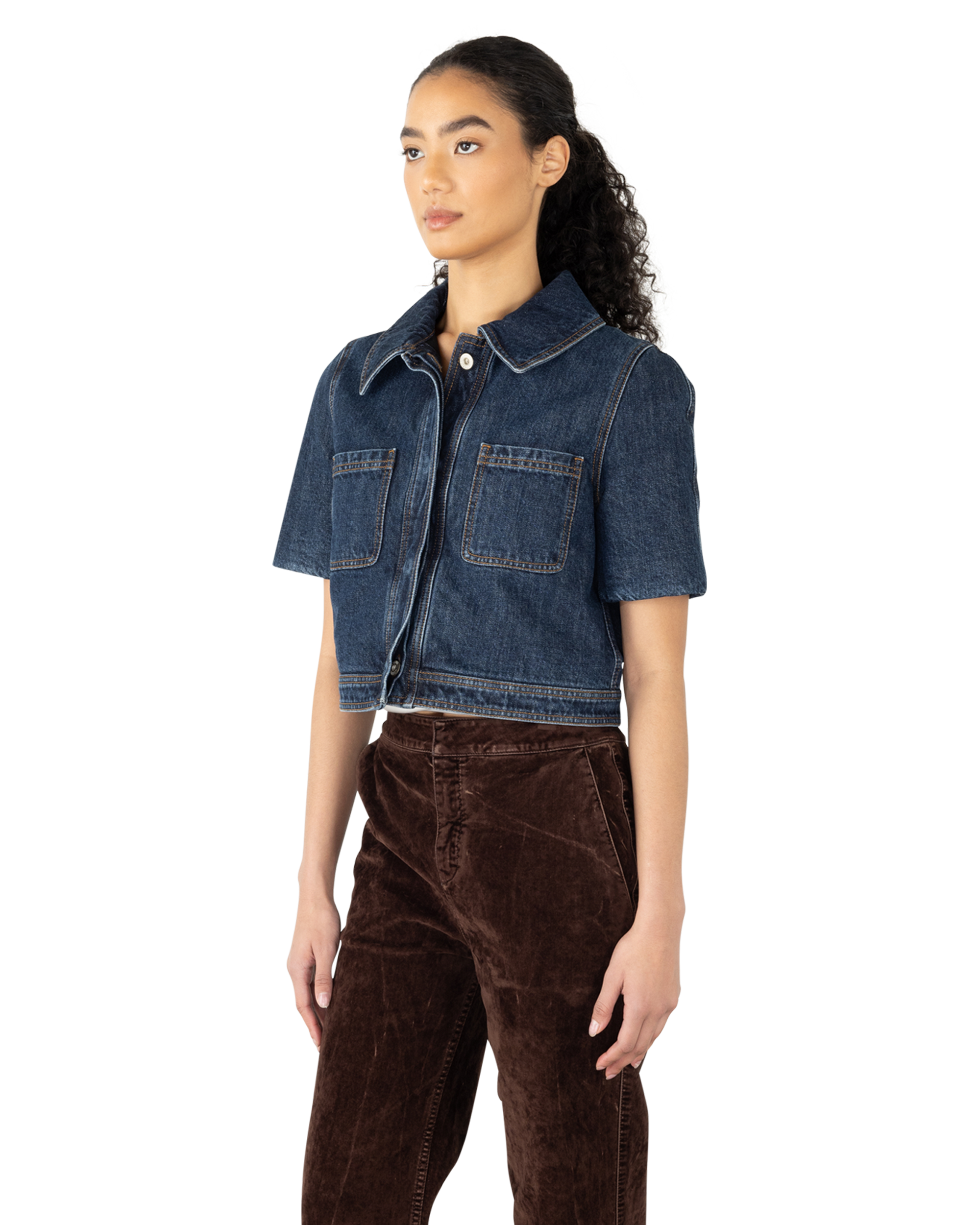 Reproportioned Cropped Denim Jacket