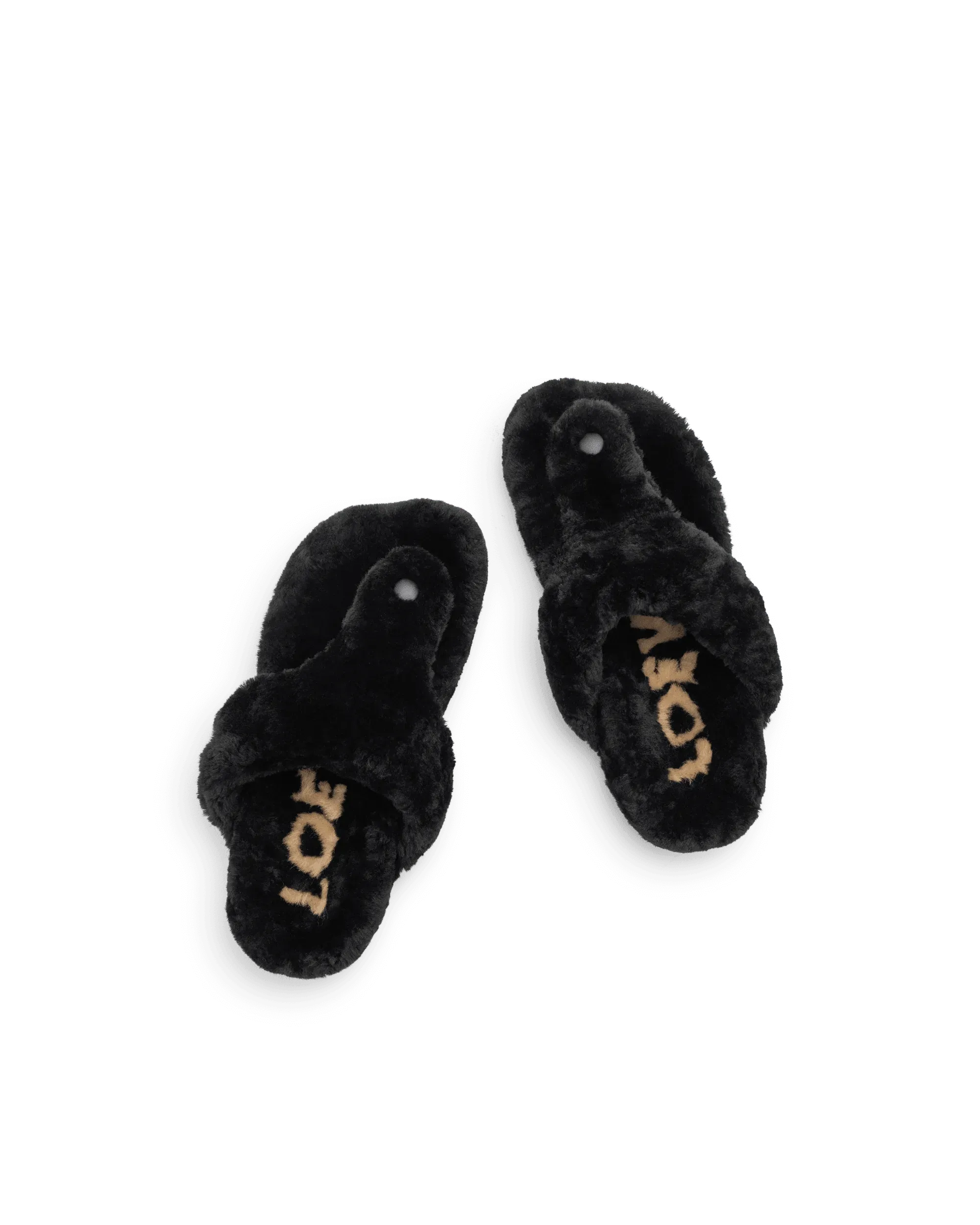 Shearling Ease Sandals - DIHSAN