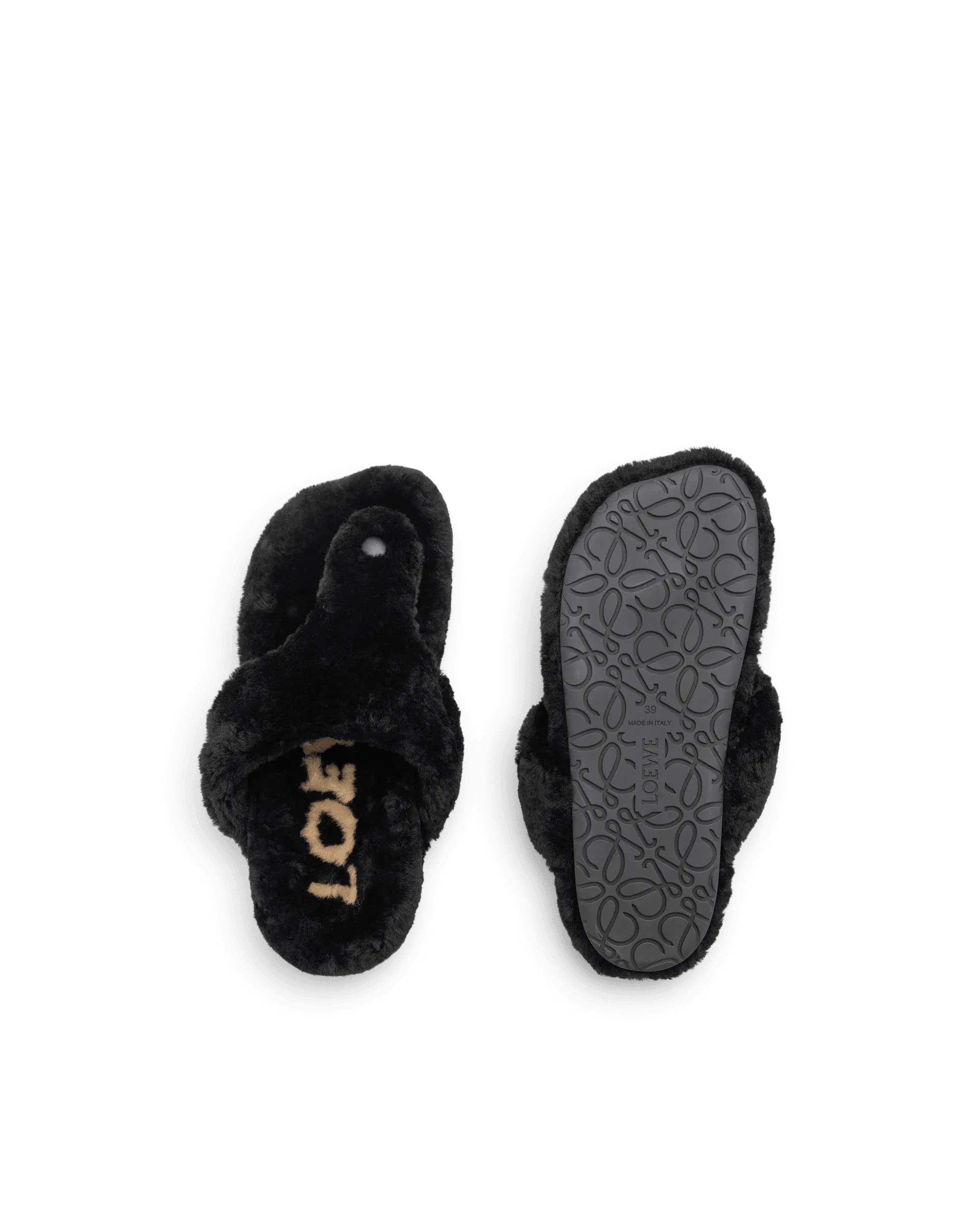 Shearling Ease Sandals - DIHSAN