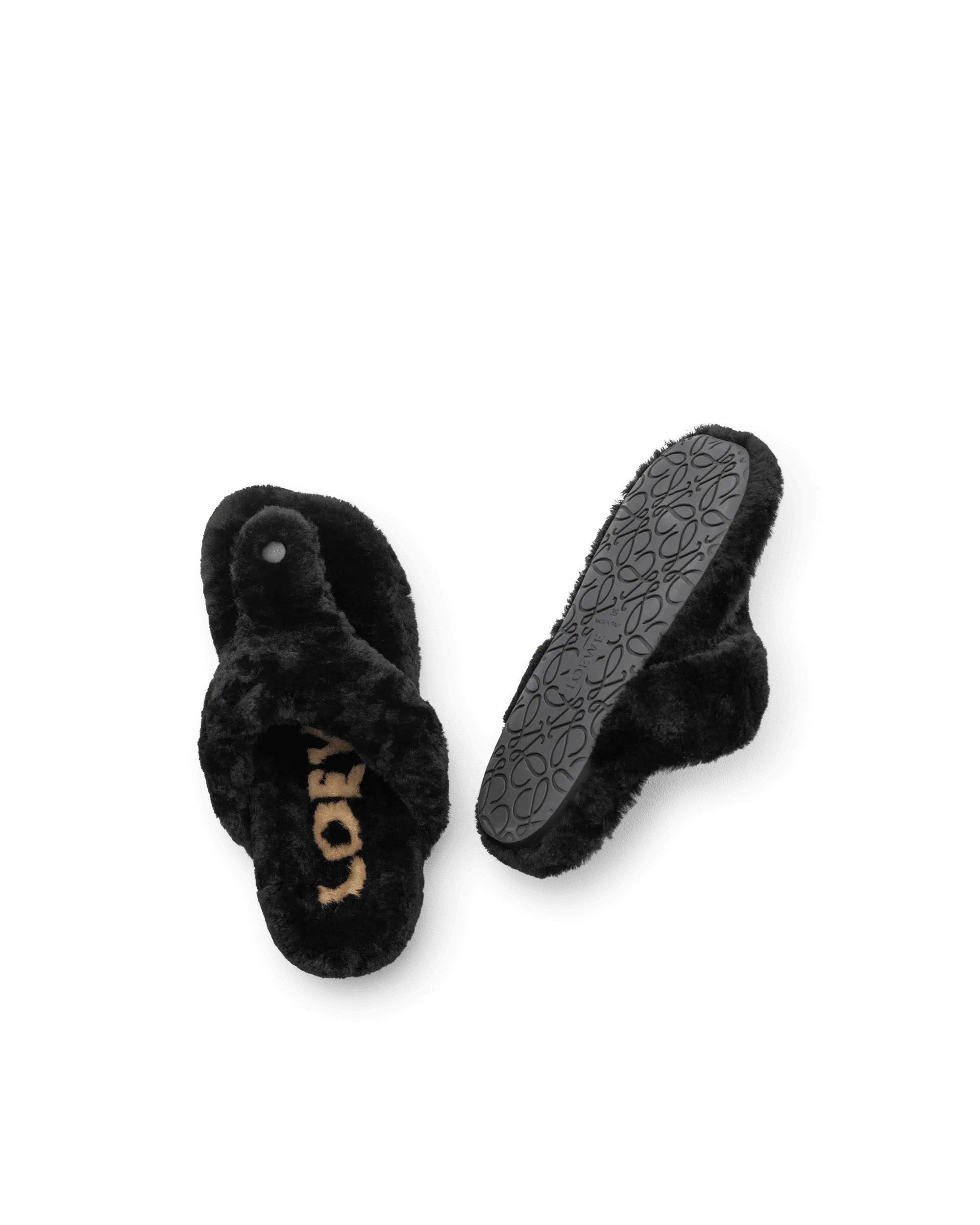 Shearling Ease Sandals - DIHSAN