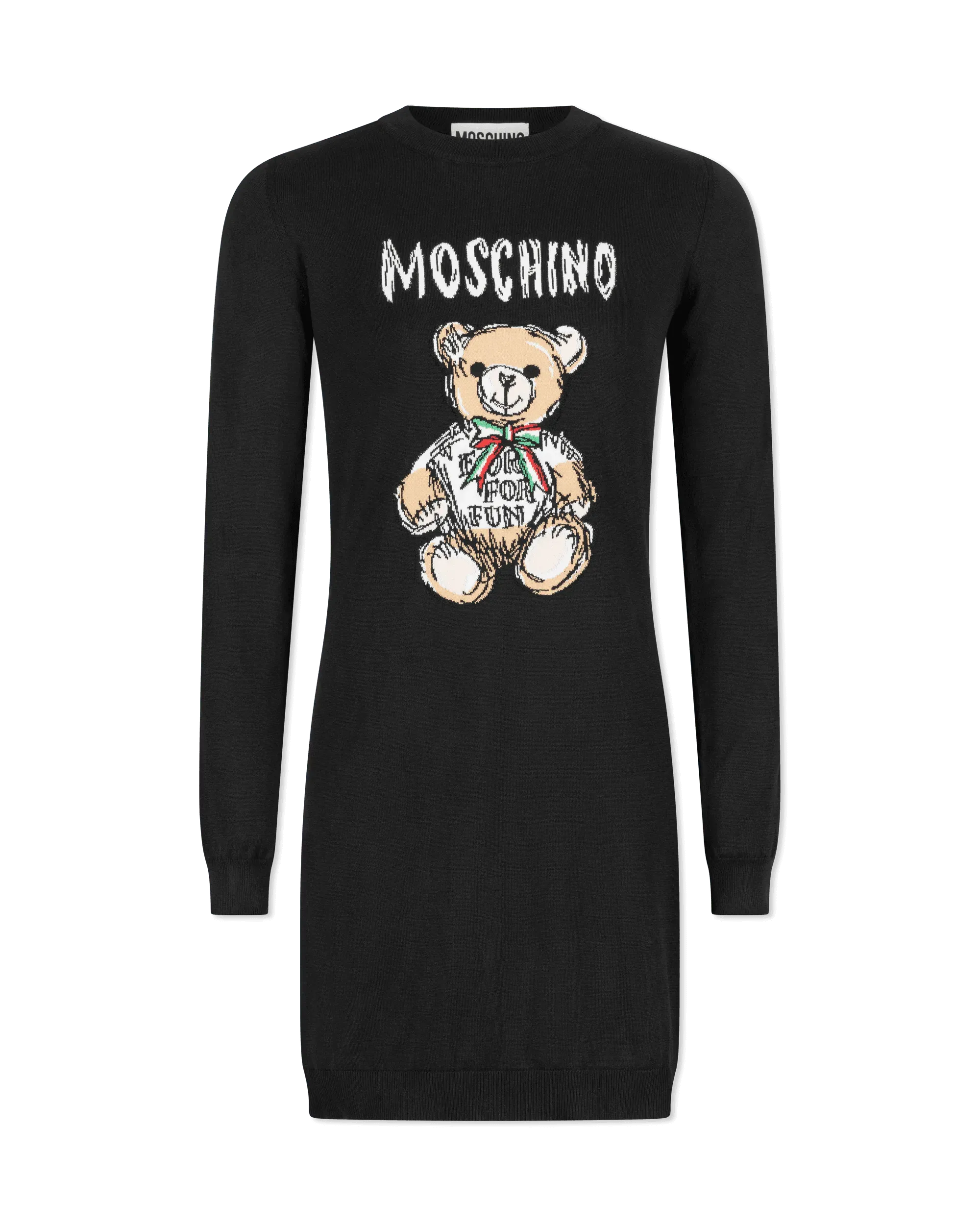 Teddy Bear Printed Mini T-Shirt Dress - DIHSAN