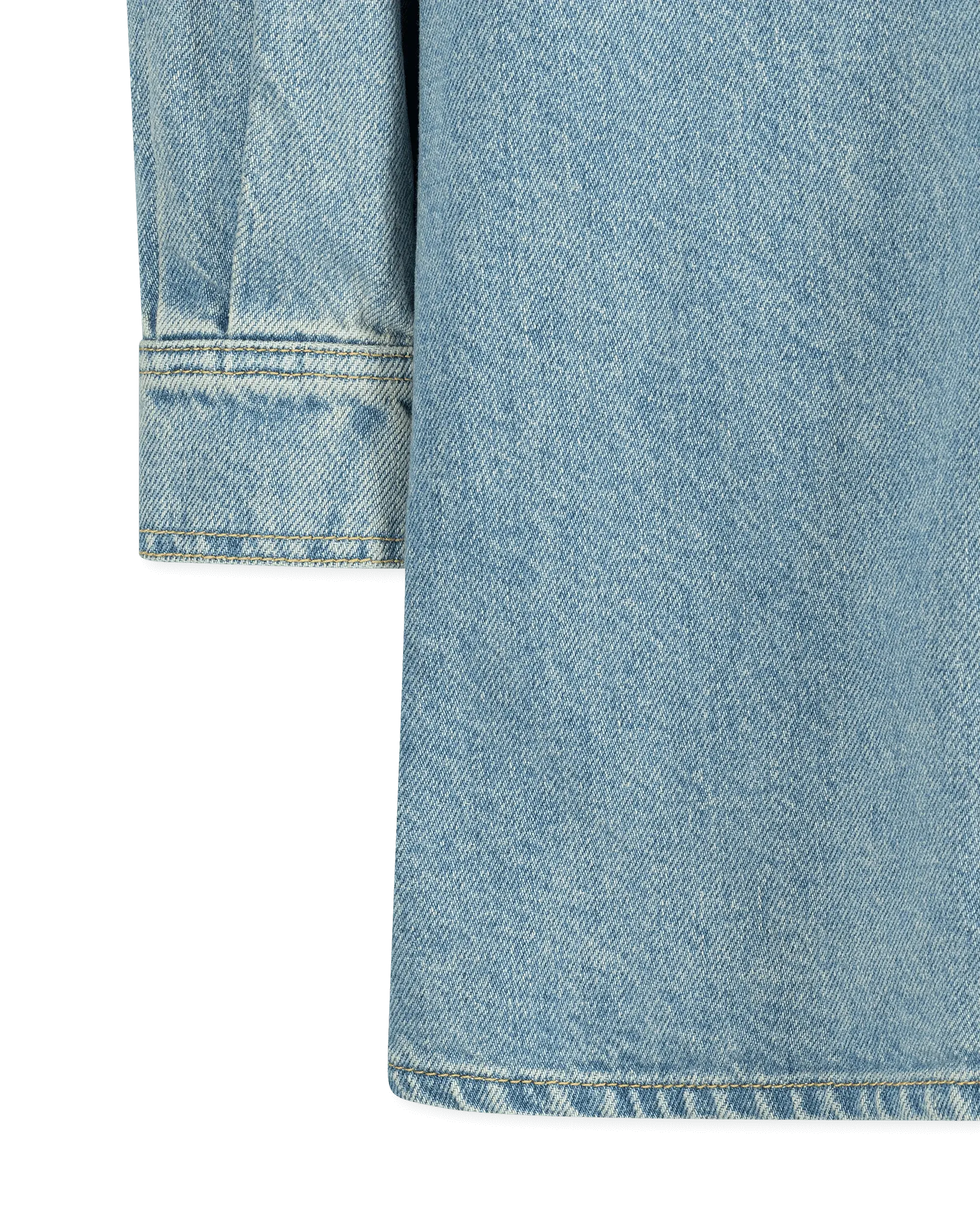 Teddy Buttons Blue Denim Shirt Dress - DIHSAN