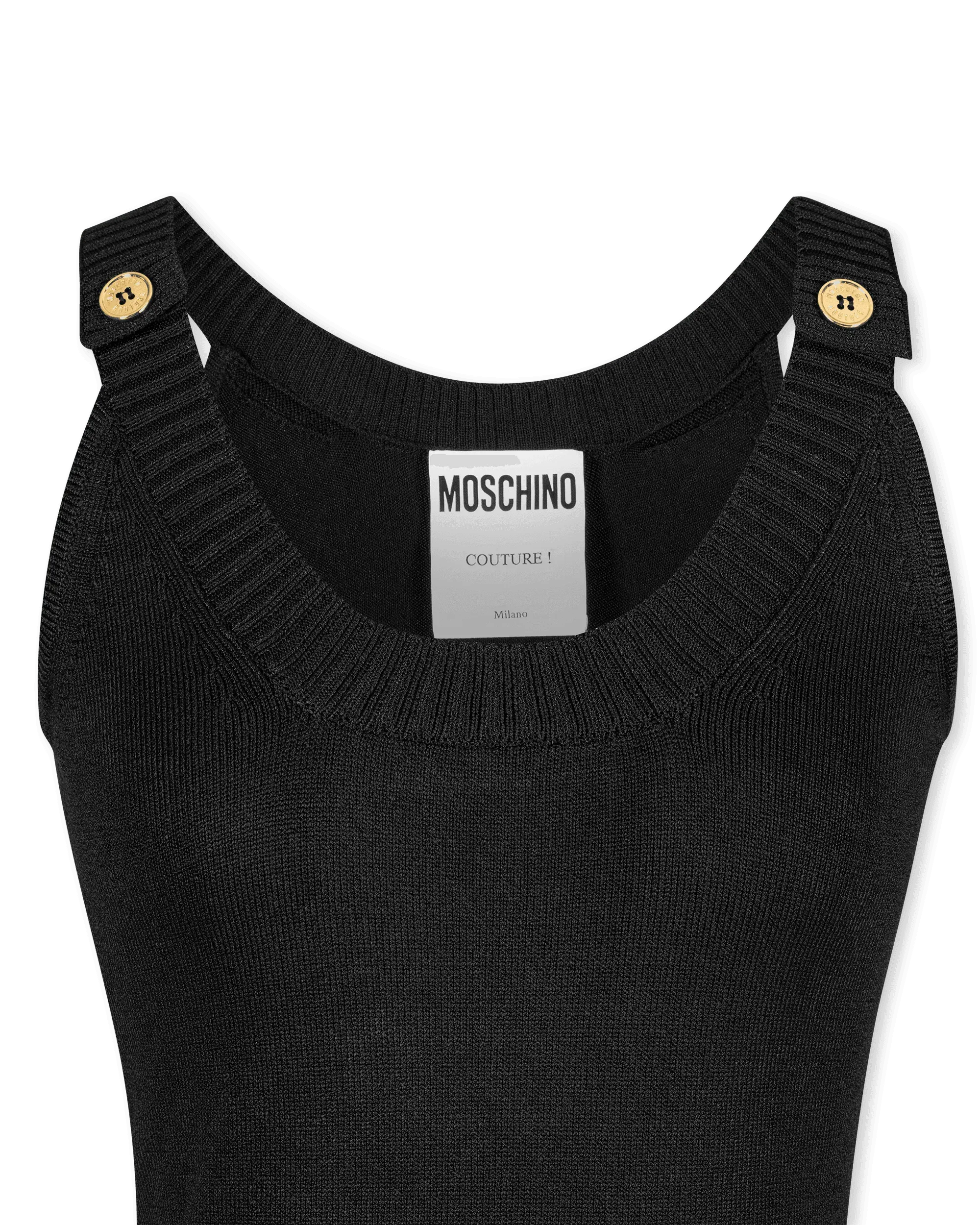 Decorative Button Ribbed Tank-Top - DIHSAN