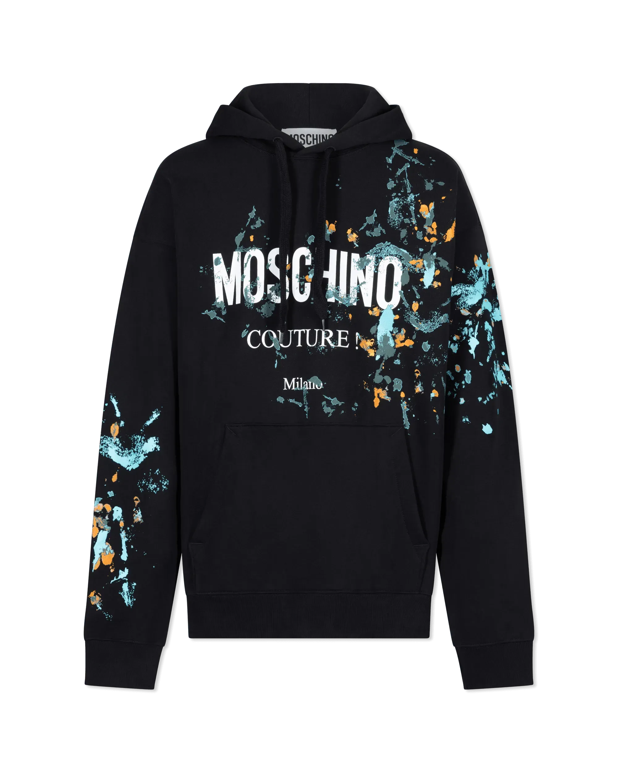 Painted-Effect Logo Hoodie - DIHSAN