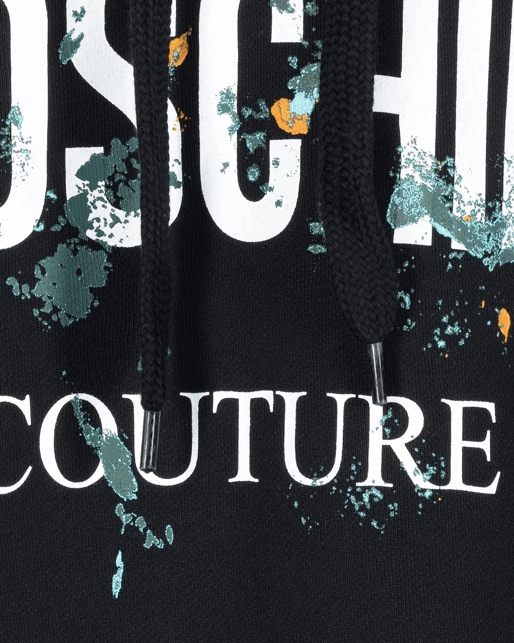 Painted-Effect Logo Hoodie - DIHSAN