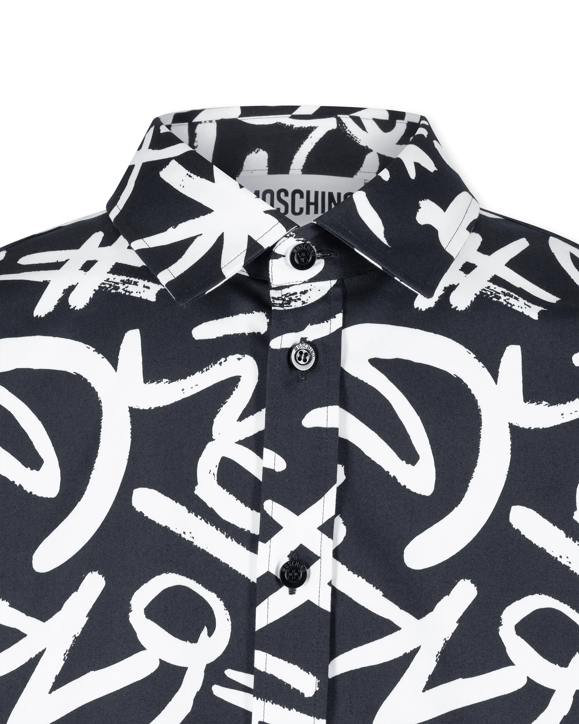 Scribble Print Cotton Dress Shirt - DIHSAN