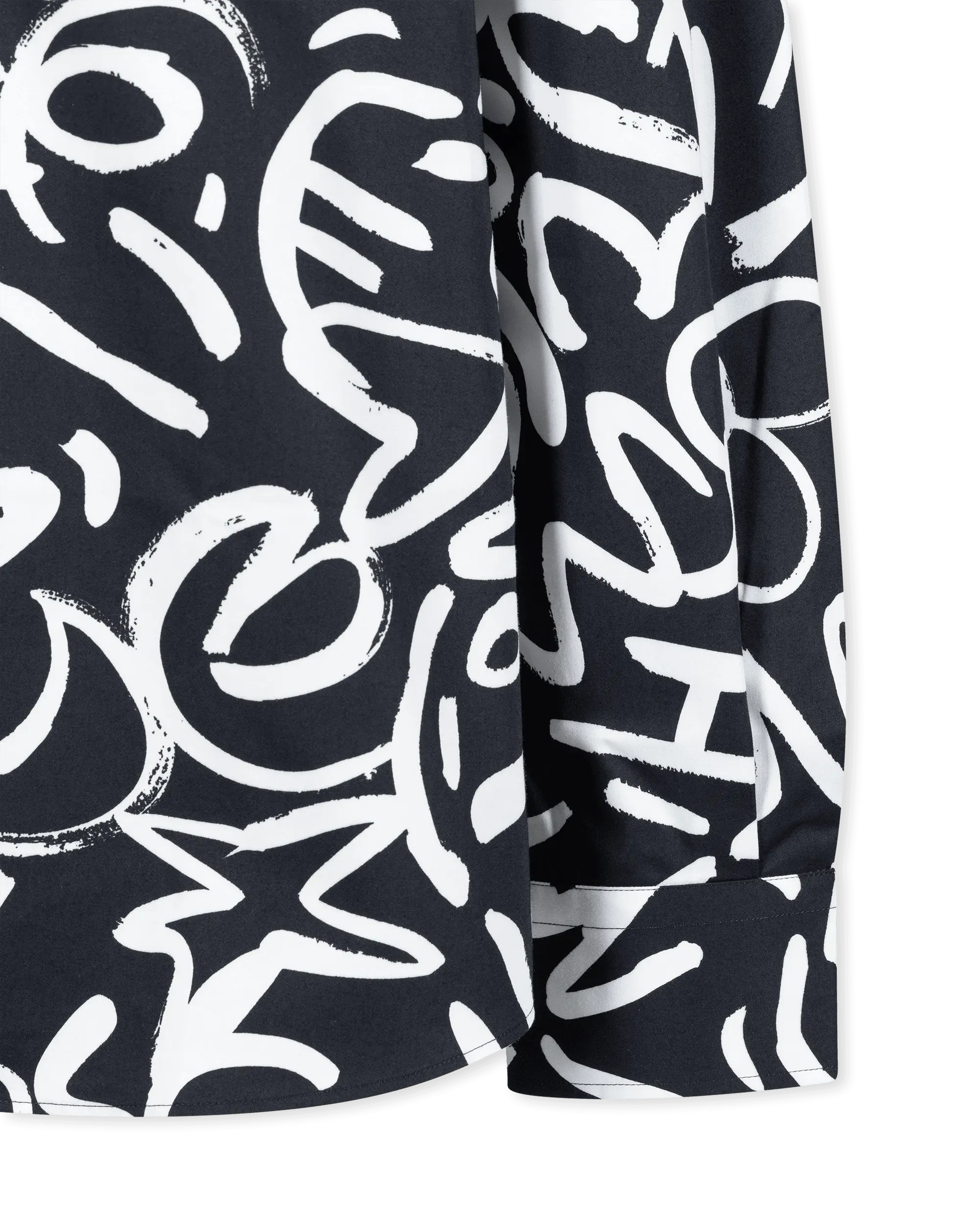 Scribble Print Cotton Dress Shirt - DIHSAN