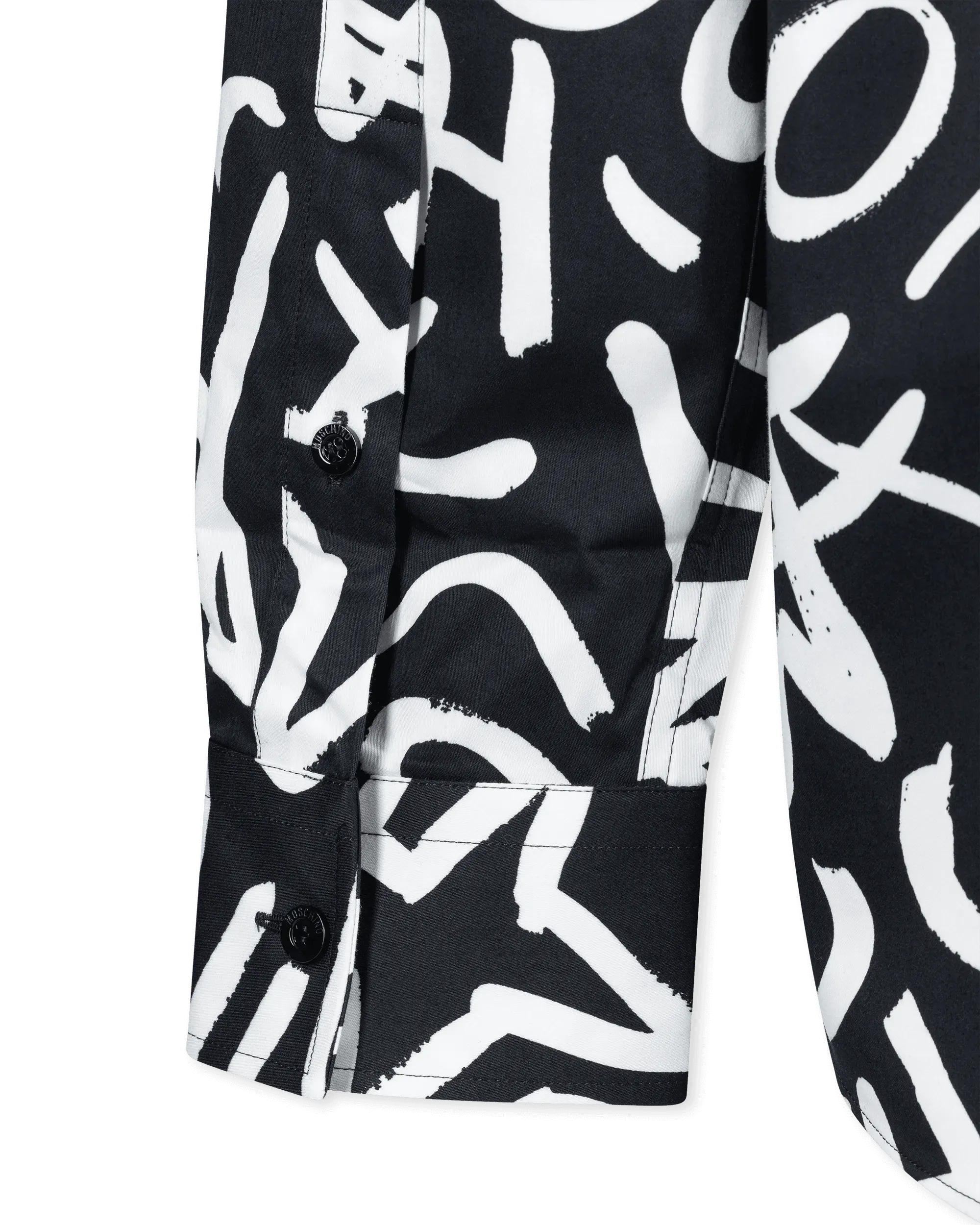 Scribble Print Cotton Dress Shirt - DIHSAN