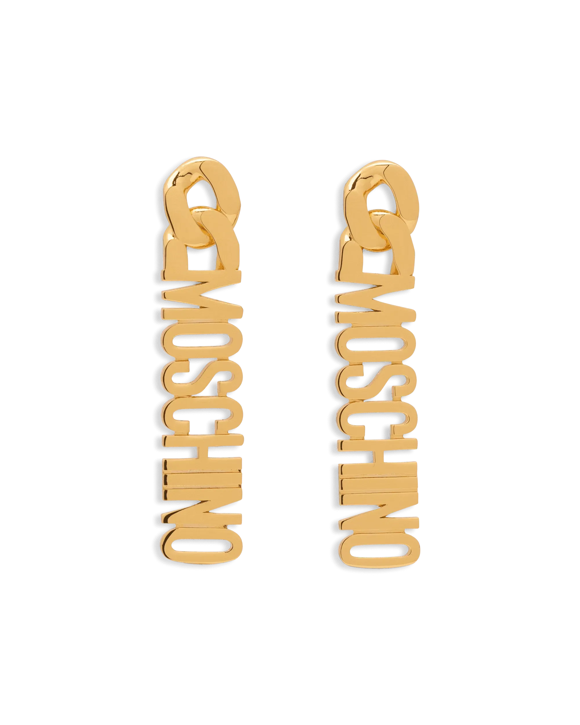 Logo Lettering Pendant Earrings - DIHSAN