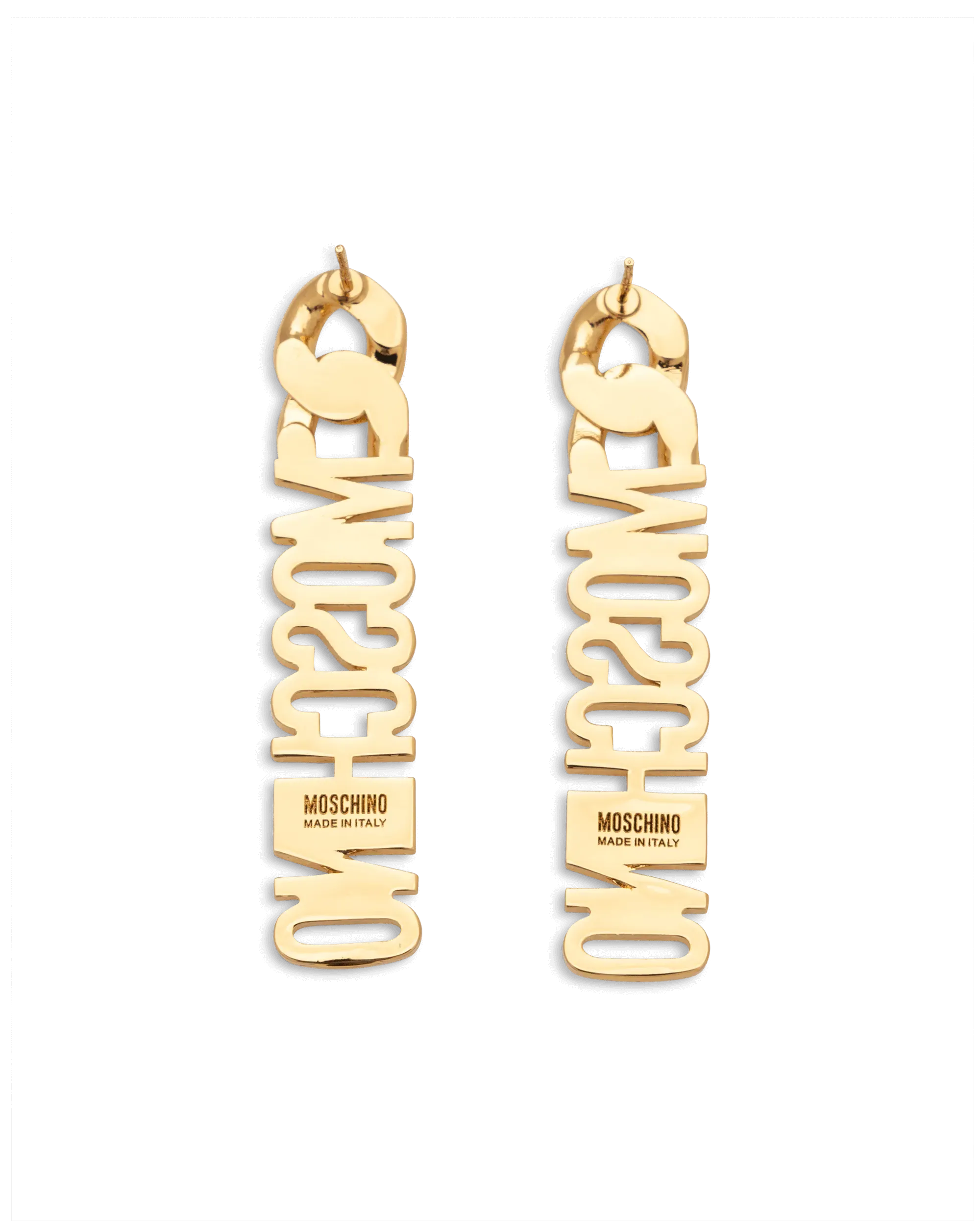 Logo Lettering Pendant Earrings - DIHSAN
