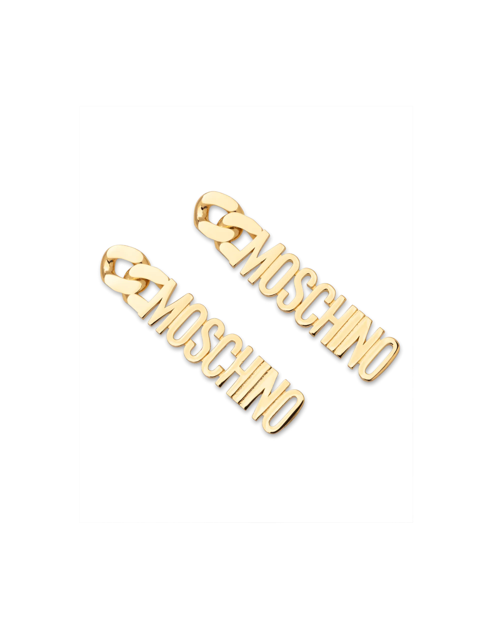 Logo Lettering Pendant Earrings - DIHSAN
