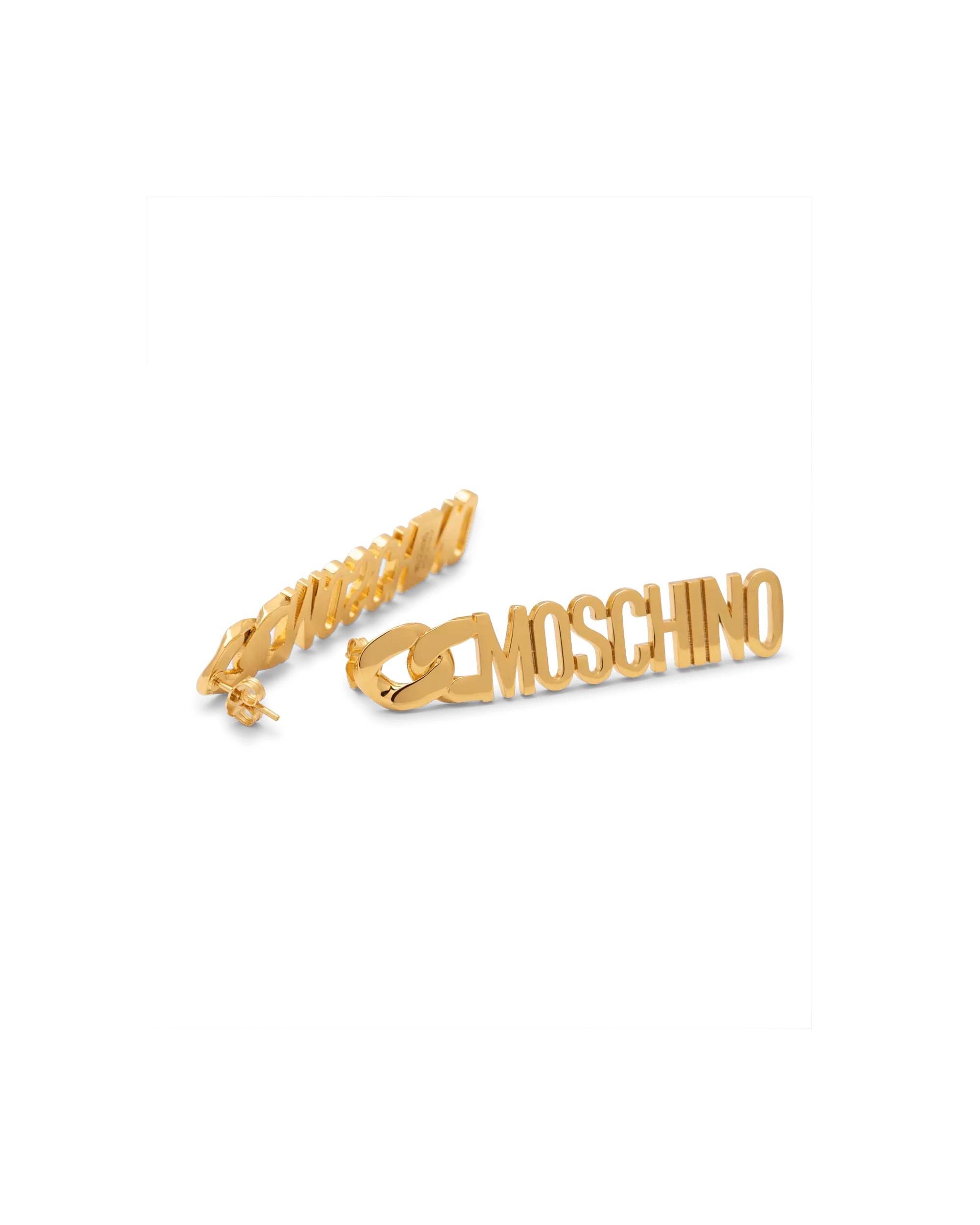 Logo Lettering Pendant Earrings - DIHSAN