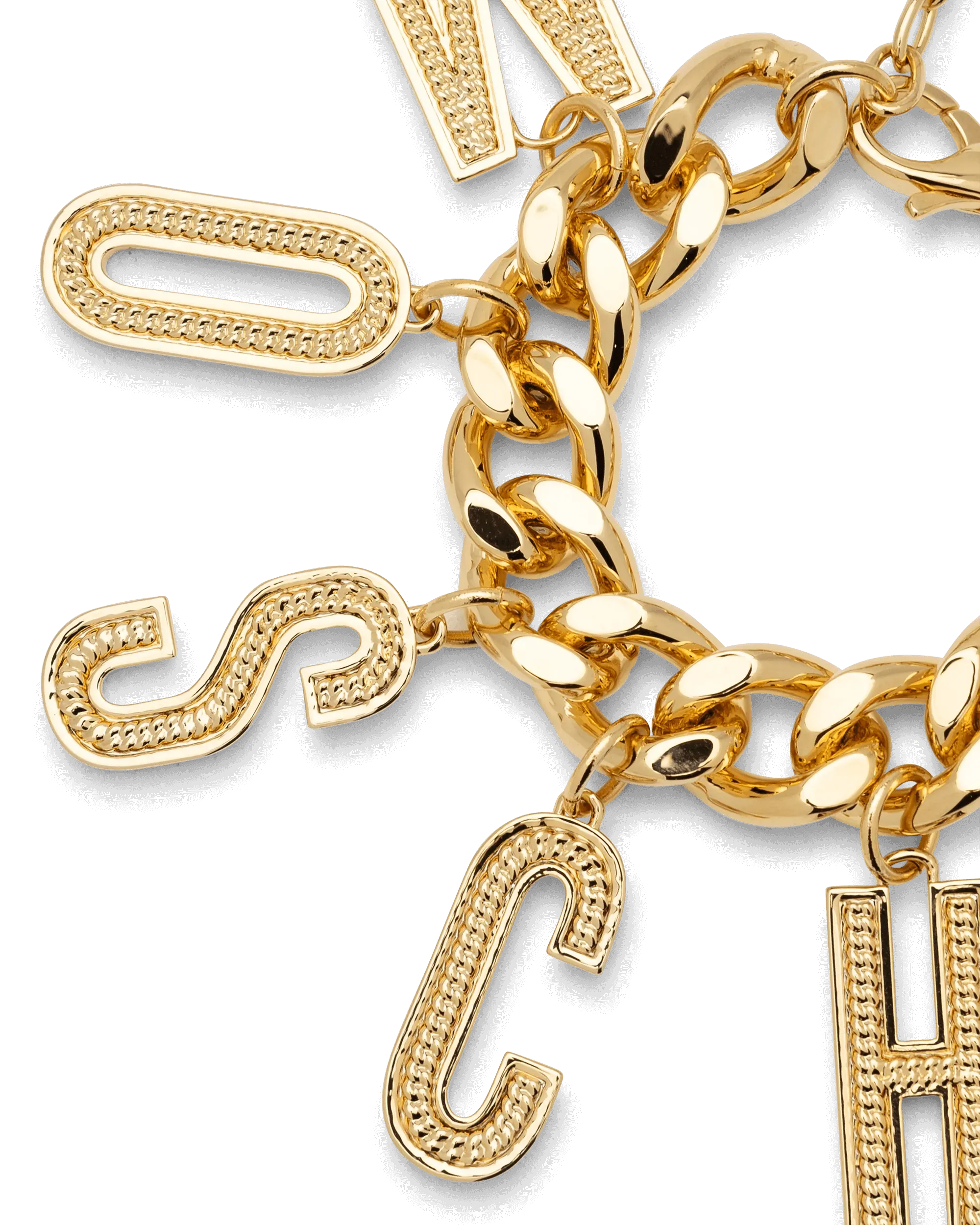 Logo Lettering Cuban Chain Bracelet - DIHSAN