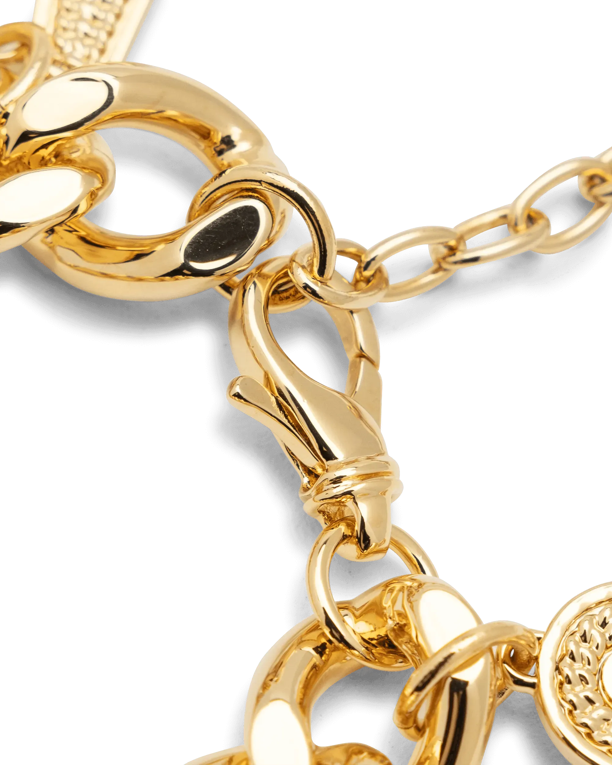 Logo Lettering Cuban Chain Bracelet - DIHSAN