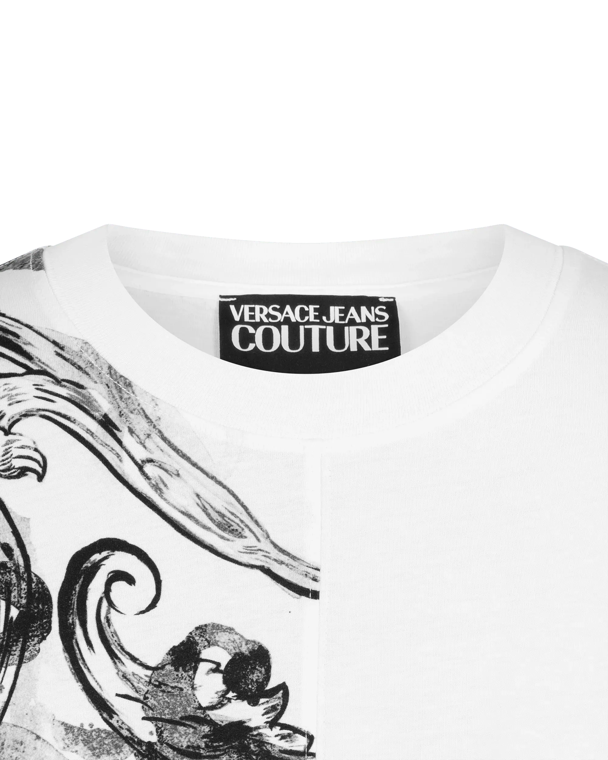 Watercolor Half Baroque Print T-Shirt - DIHSAN