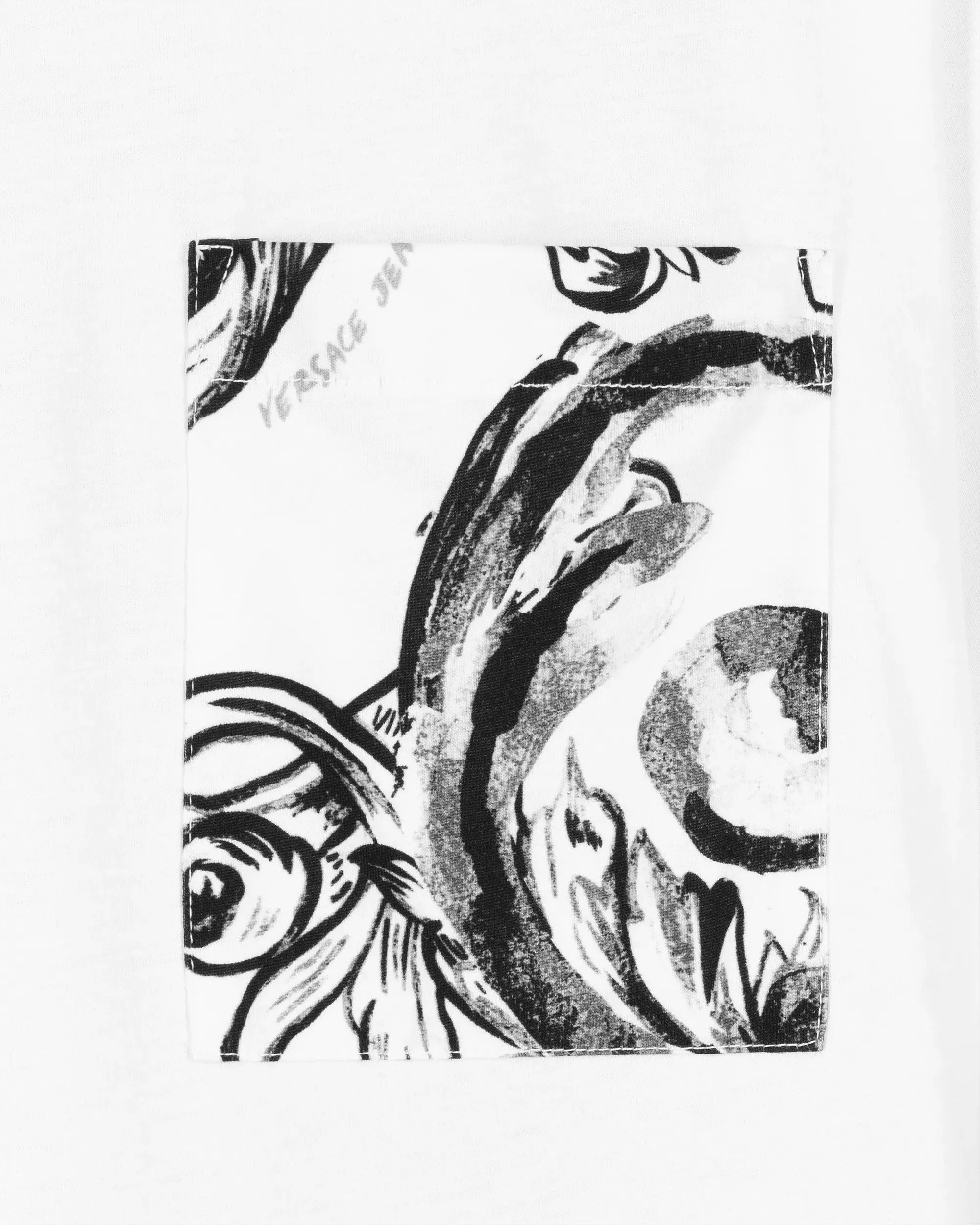 Watercolor Half Baroque Print T-Shirt - DIHSAN