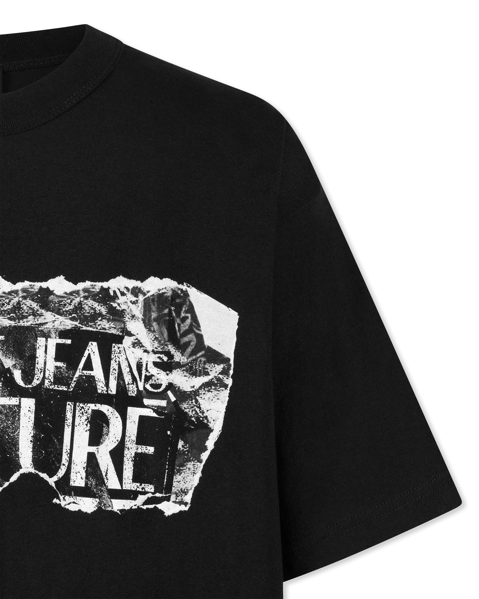 Magazine Logo Print T-Shirt - DIHSAN