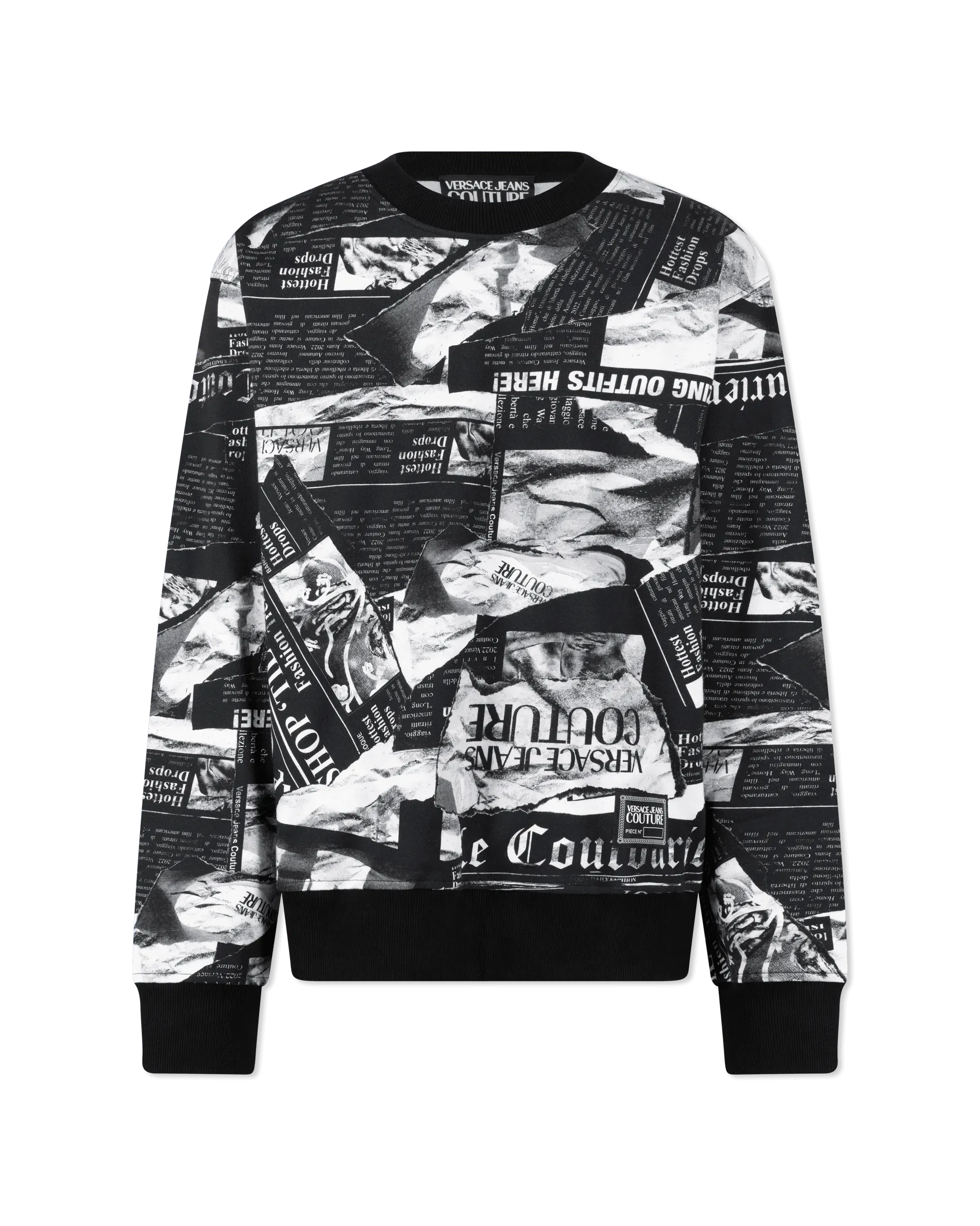 Magazine Print Sweatshirt - DIHSAN
