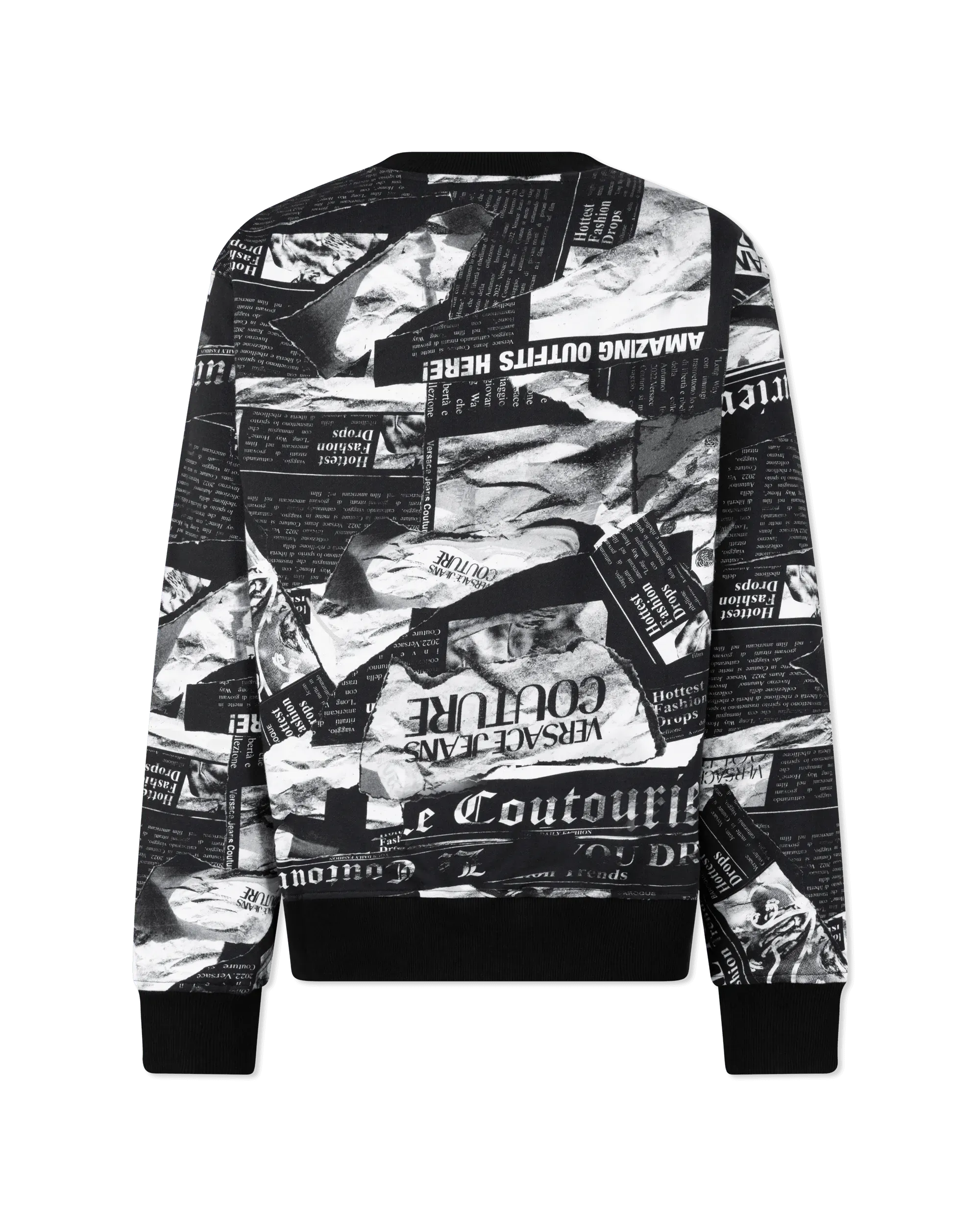 Magazine Print Sweatshirt - DIHSAN
