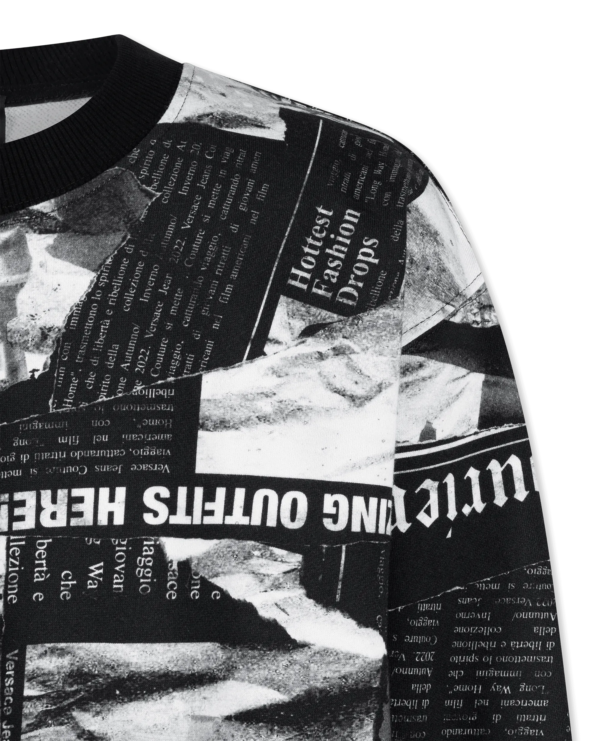 Magazine Print Sweatshirt - DIHSAN