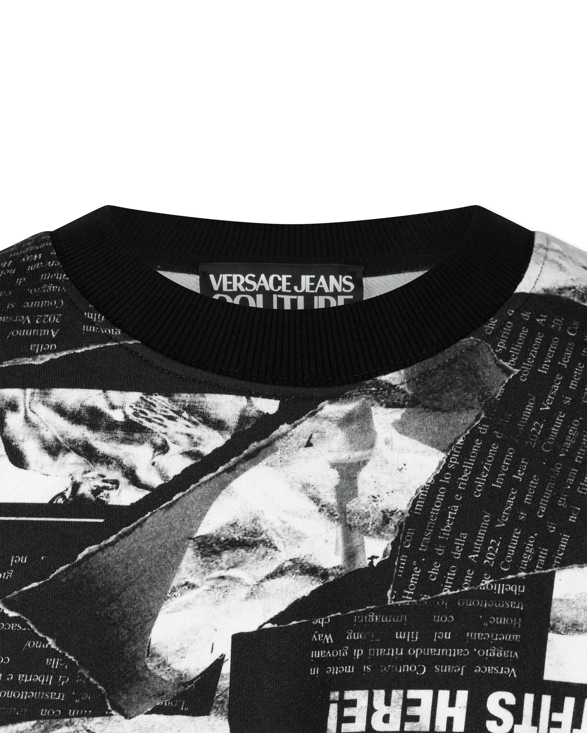 Magazine Print Sweatshirt - DIHSAN