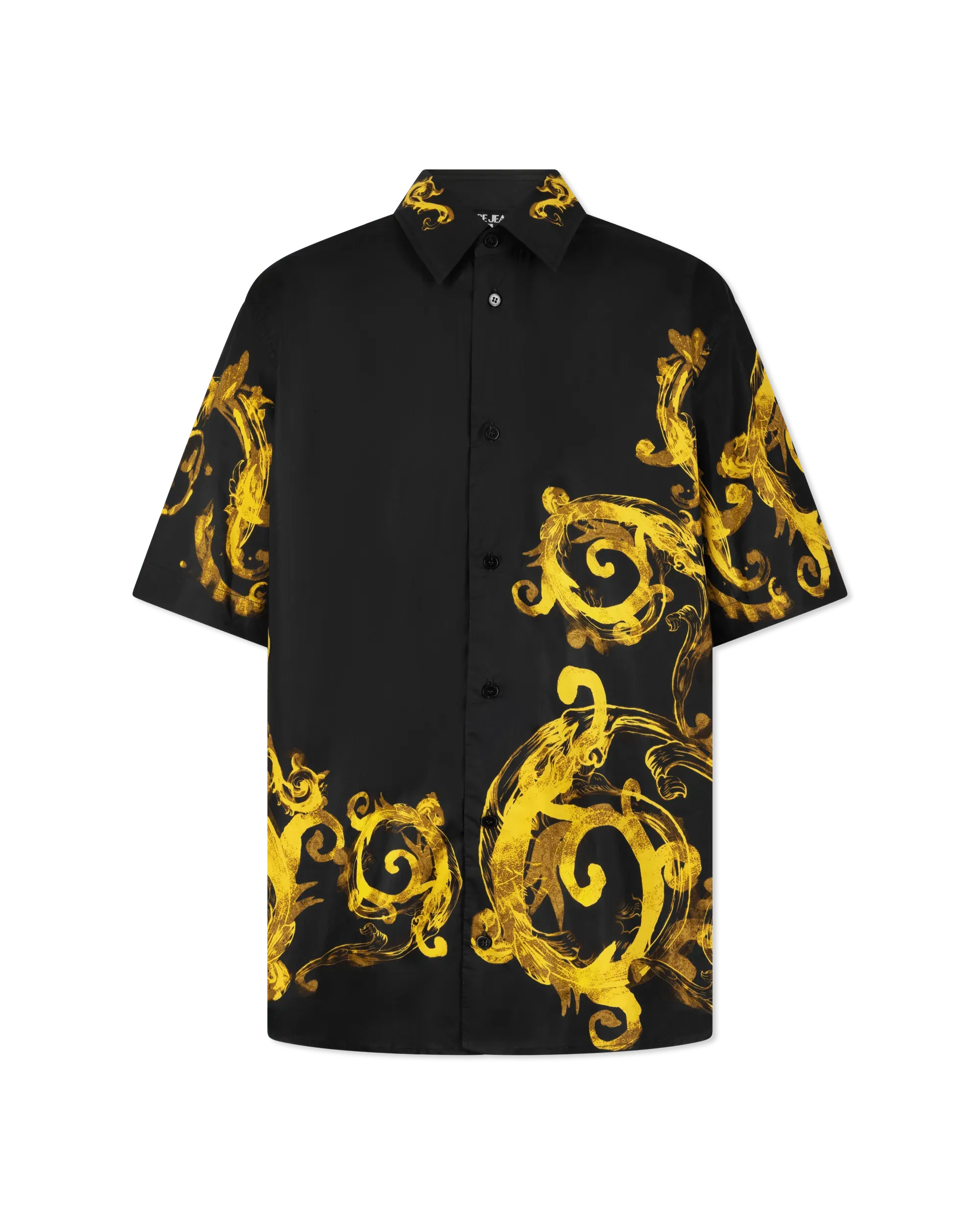 Watercolor Baroque Couture Short Sleeve Shirt - DIHSAN