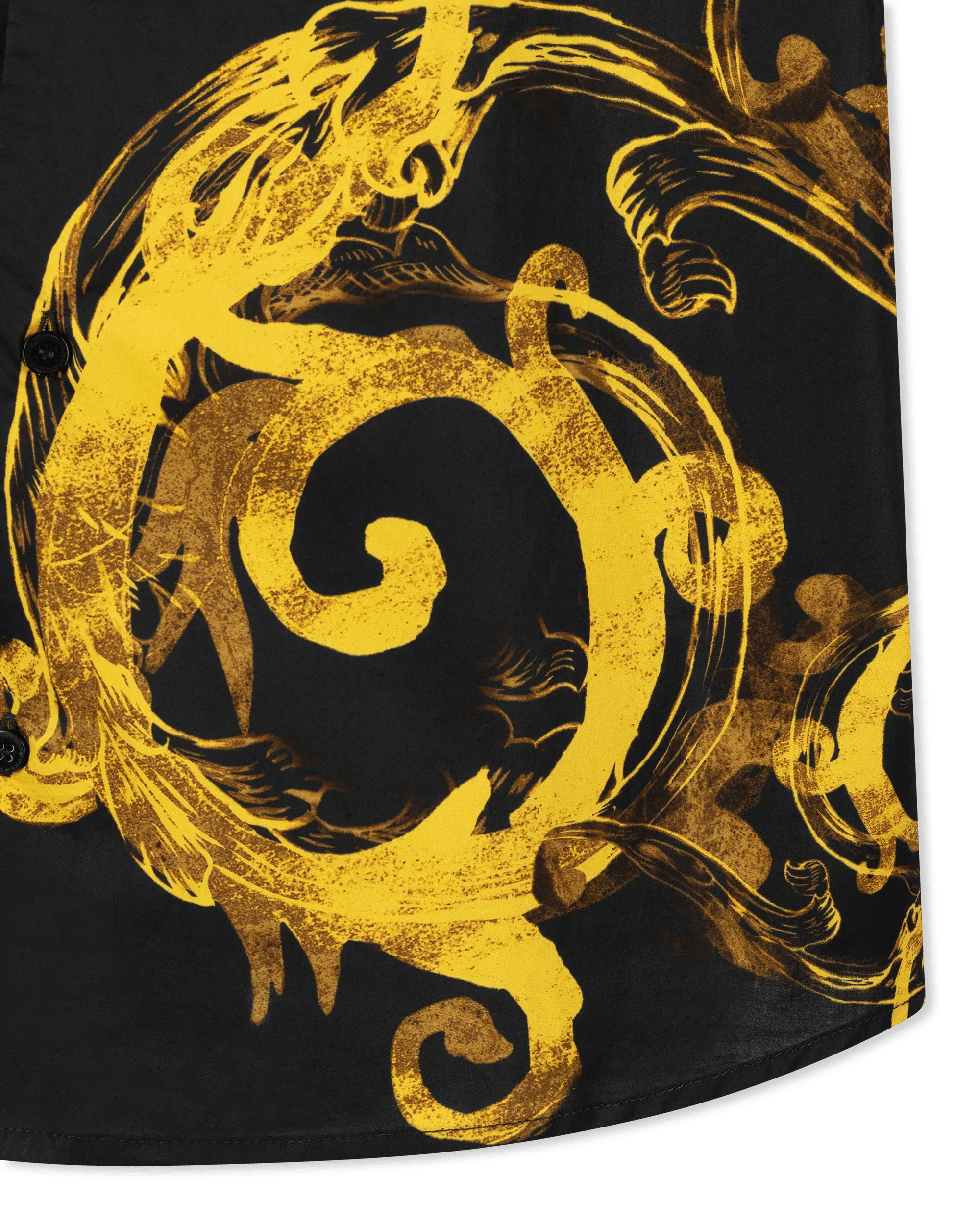 Watercolor Baroque Couture Short Sleeve Shirt - DIHSAN