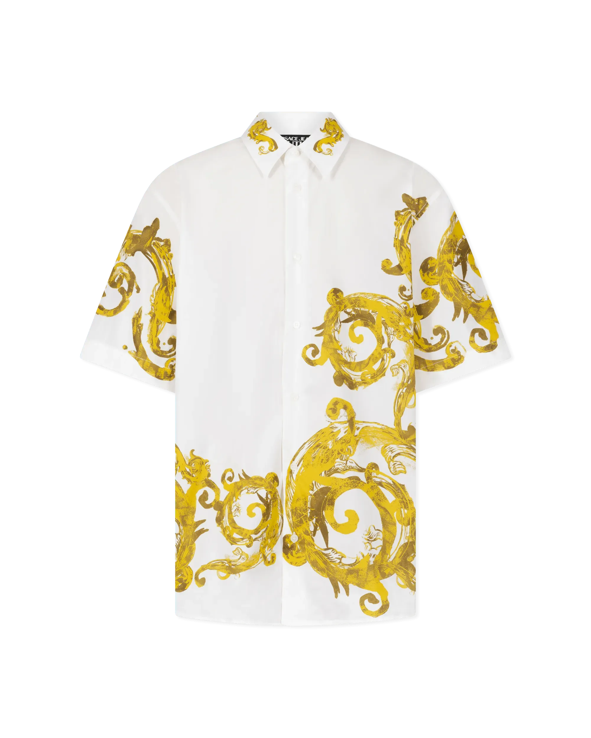 Watercolor Baroque Couture Short Sleeve Shirt - DIHSAN