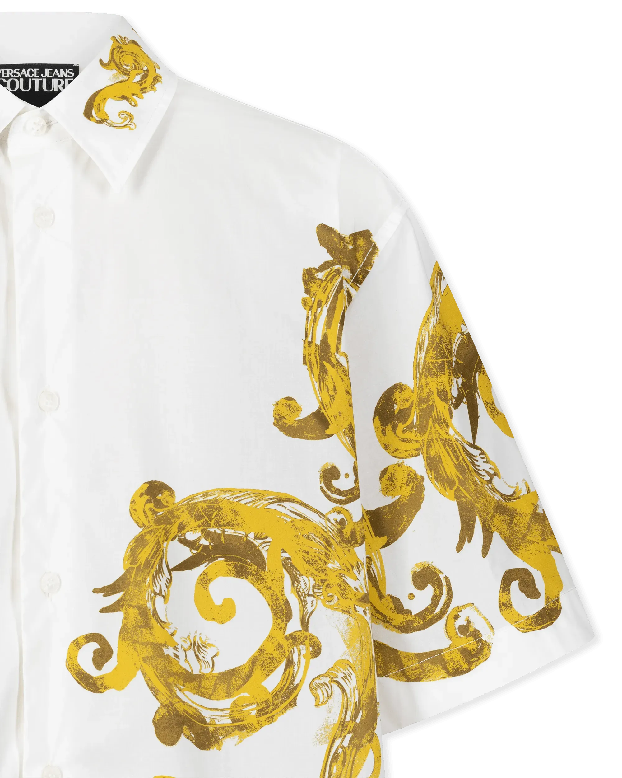 Watercolor Baroque Couture Short Sleeve Shirt - DIHSAN