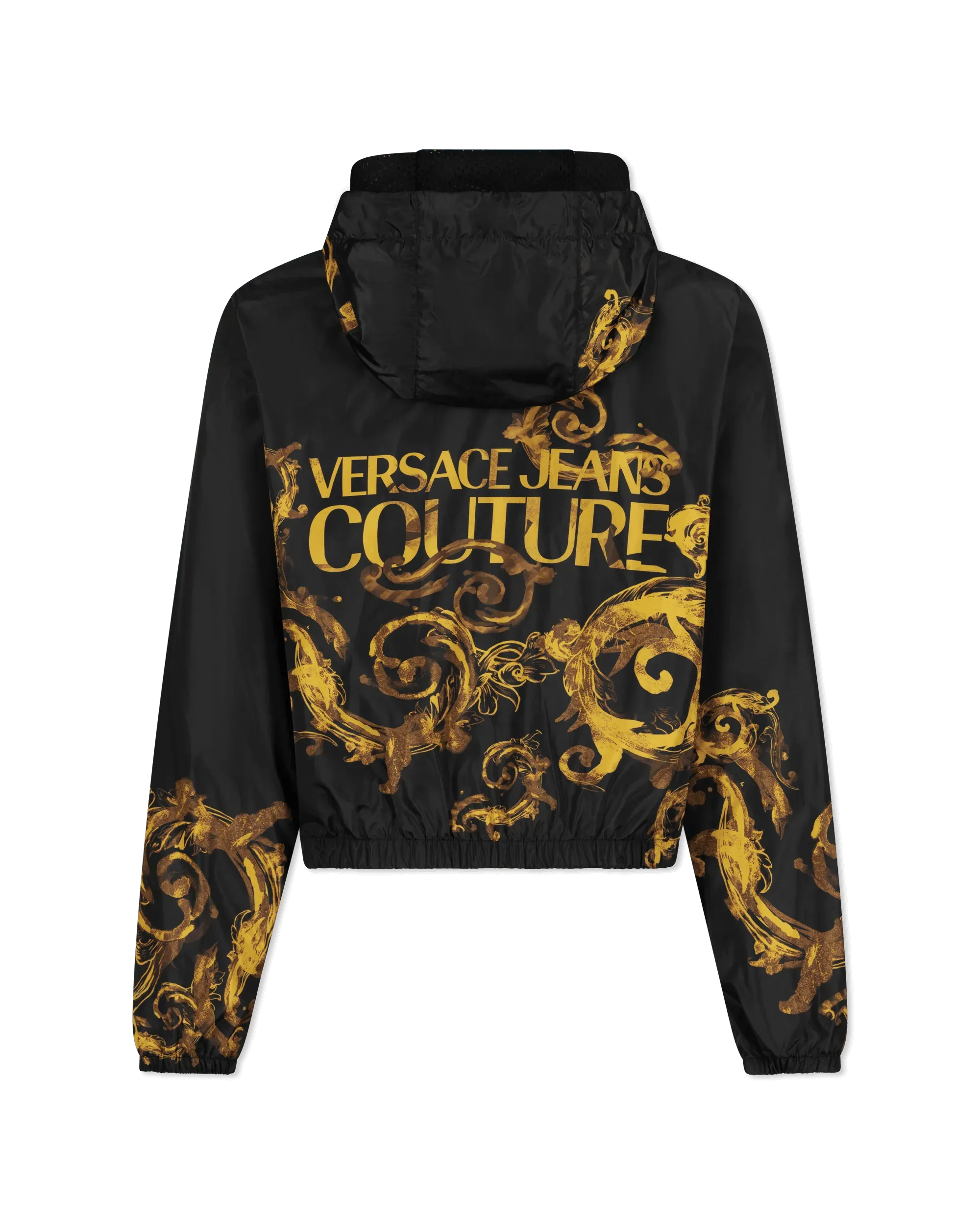 Watercolor Barocco Couture Hooded Windbreaker - DIHSAN