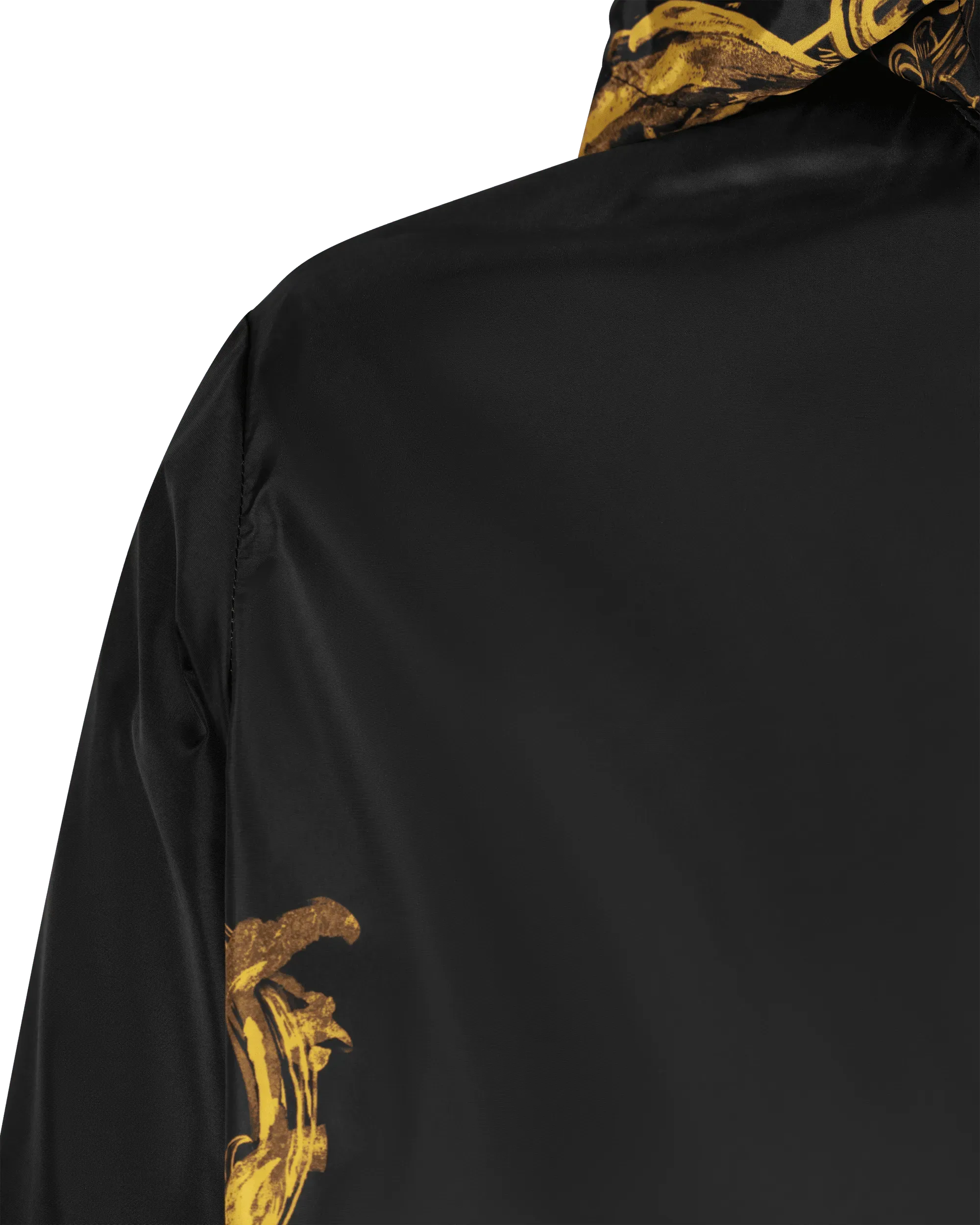 Watercolor Barocco Couture Hooded Windbreaker - DIHSAN