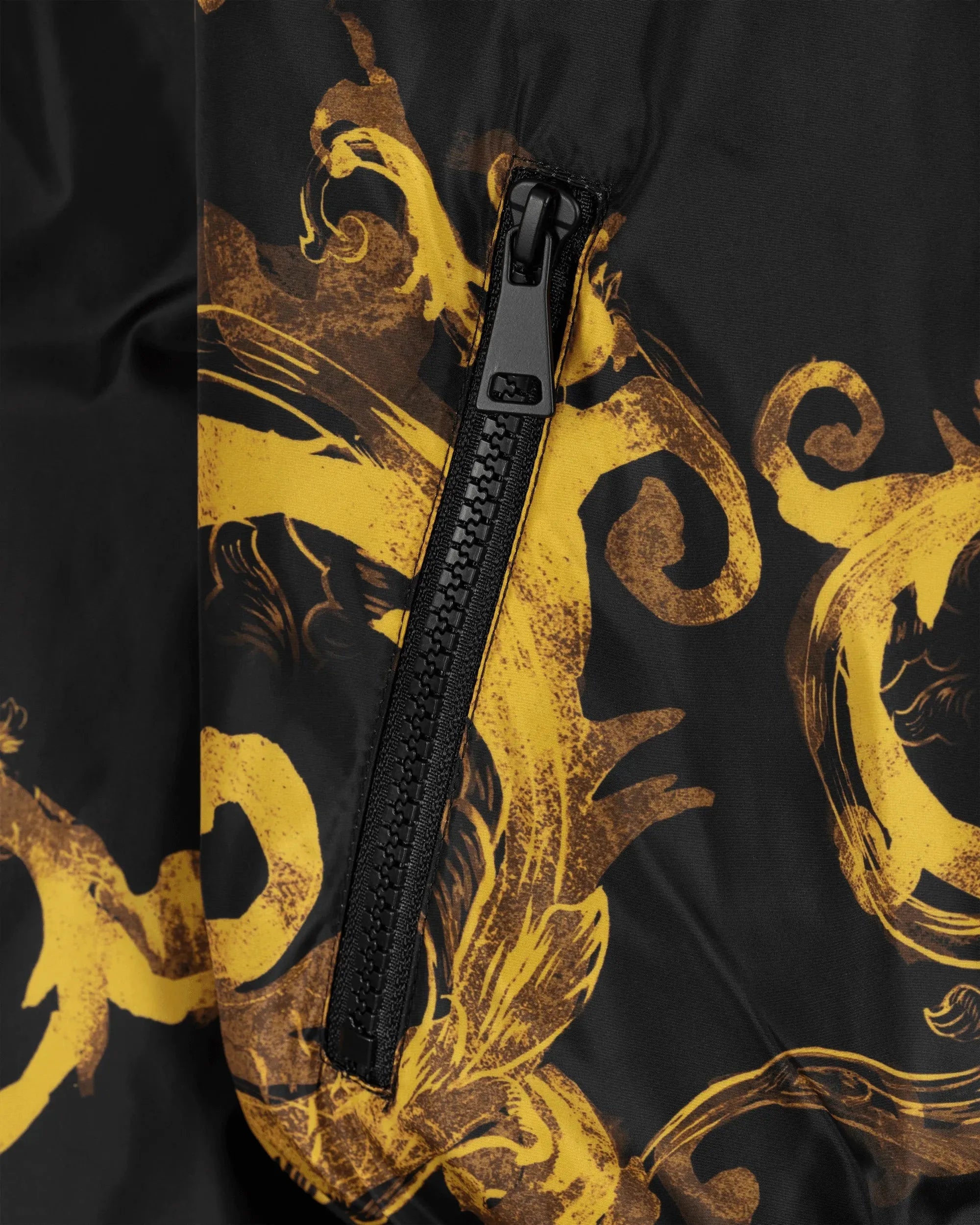 Watercolor Barocco Couture Hooded Windbreaker - DIHSAN