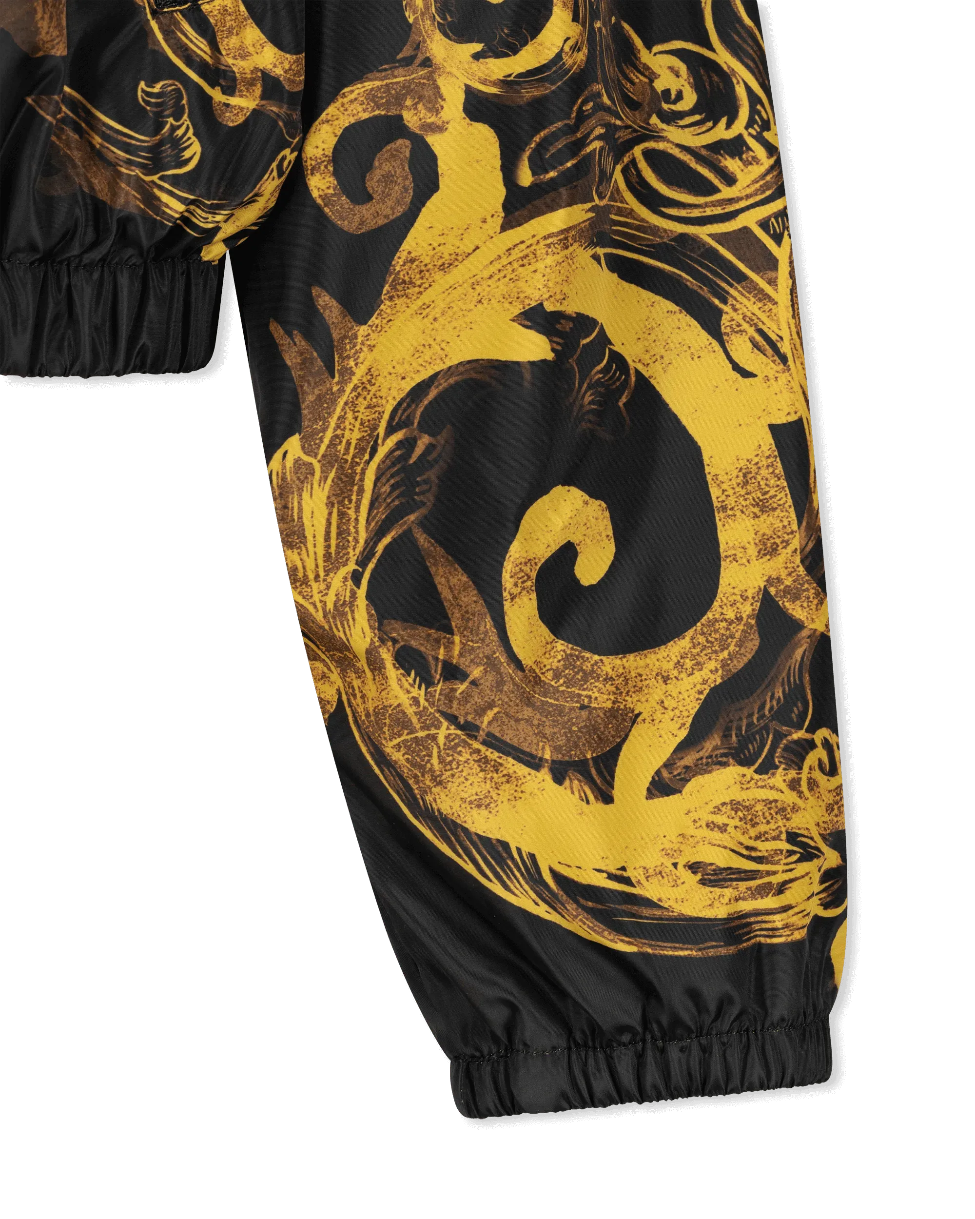 Watercolor Barocco Couture Hooded Windbreaker - DIHSAN